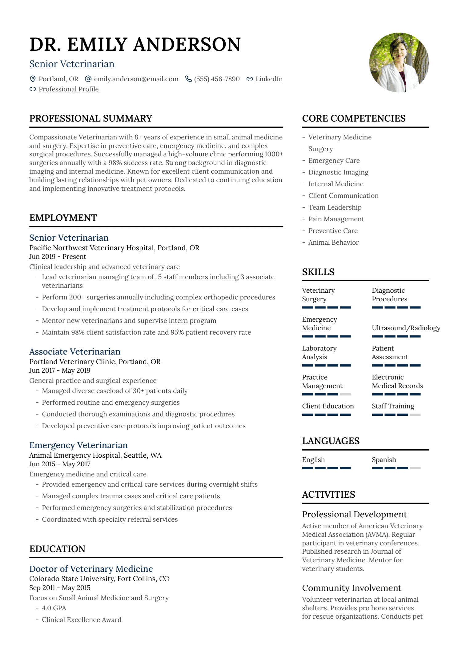 Resume example optimized with UseResume
