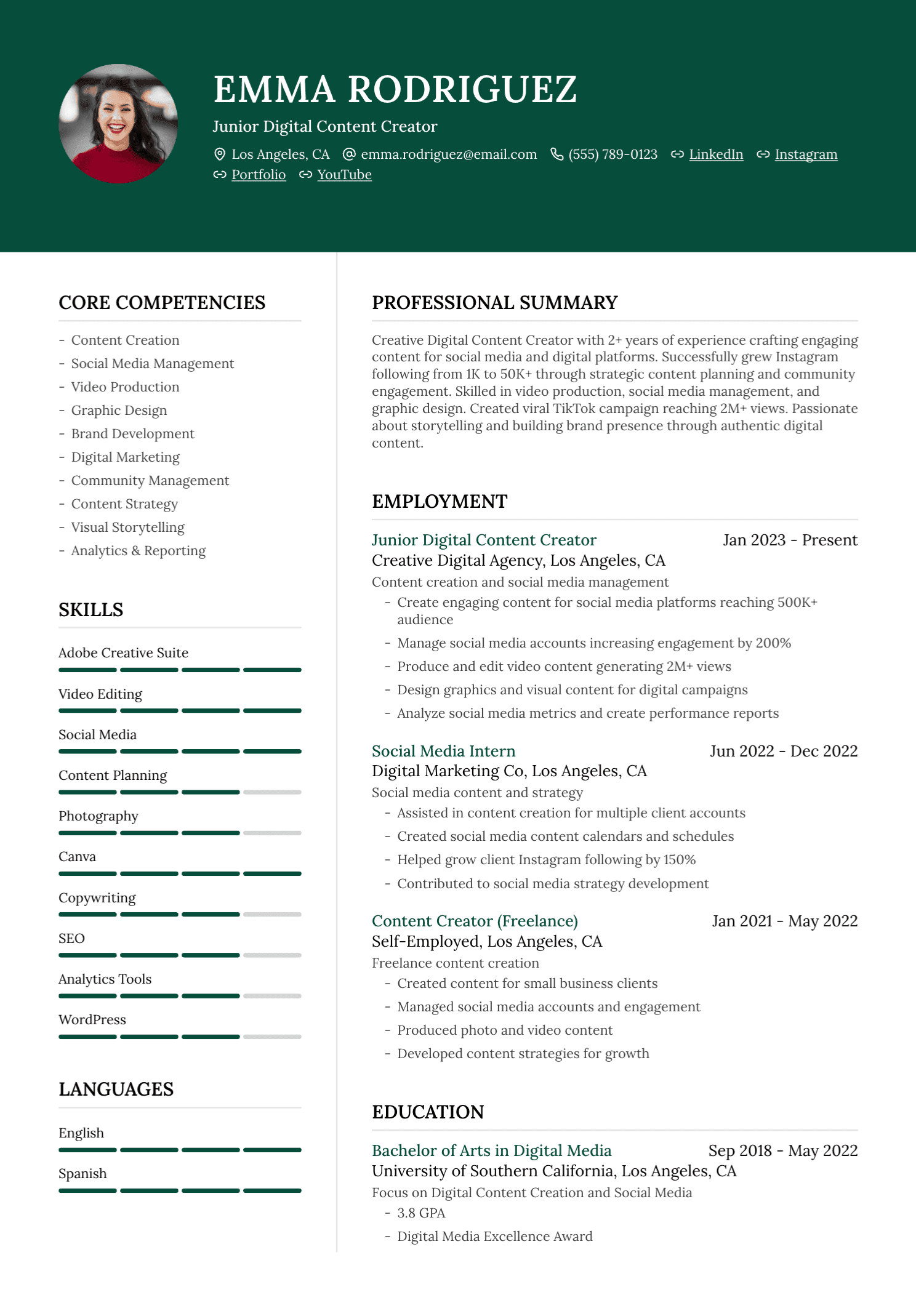 Resume example optimized with UseResume