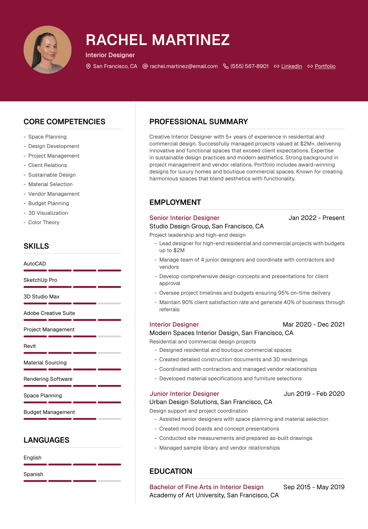 Resume example optimized with UseResume