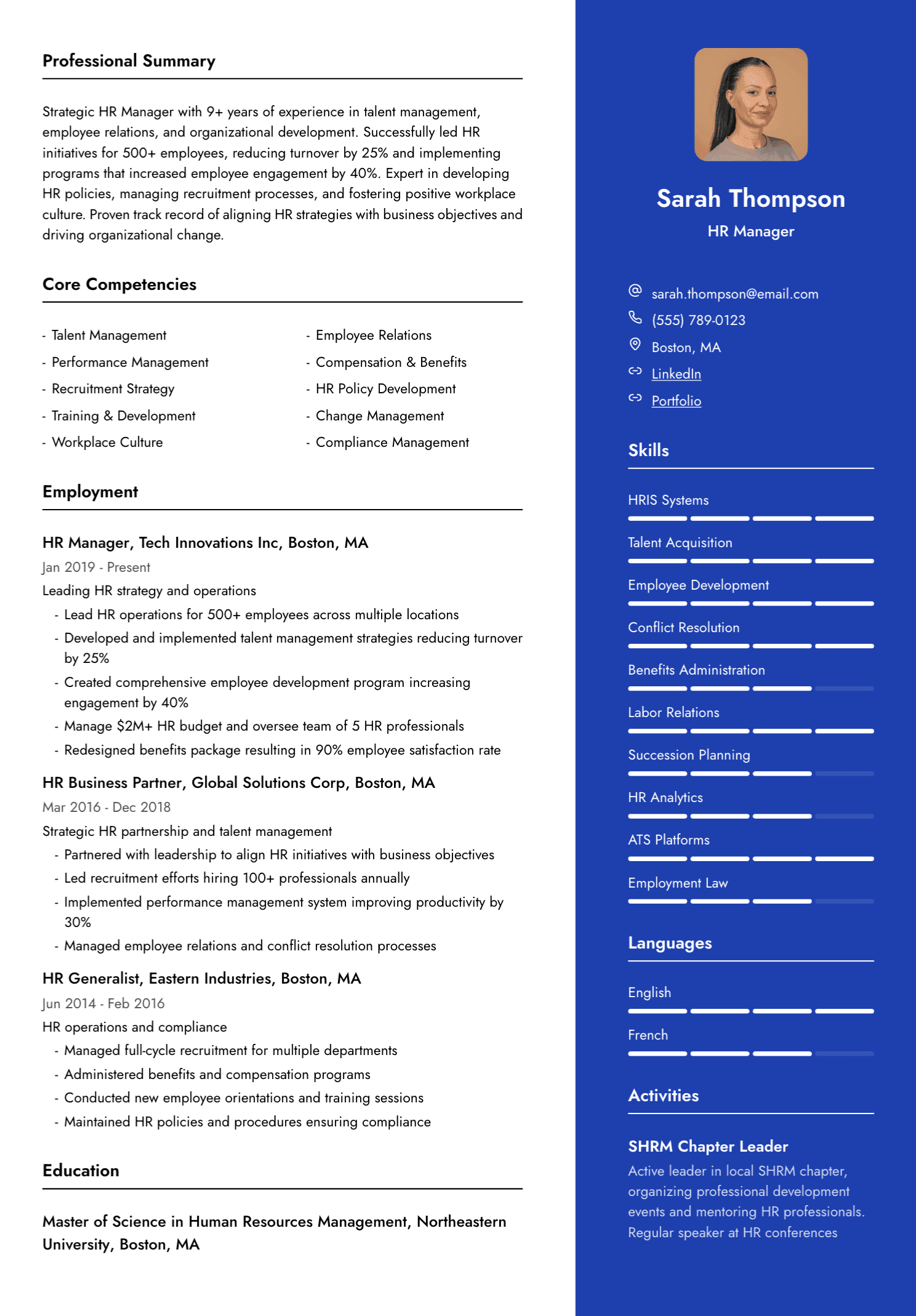 Resume example optimized with UseResume