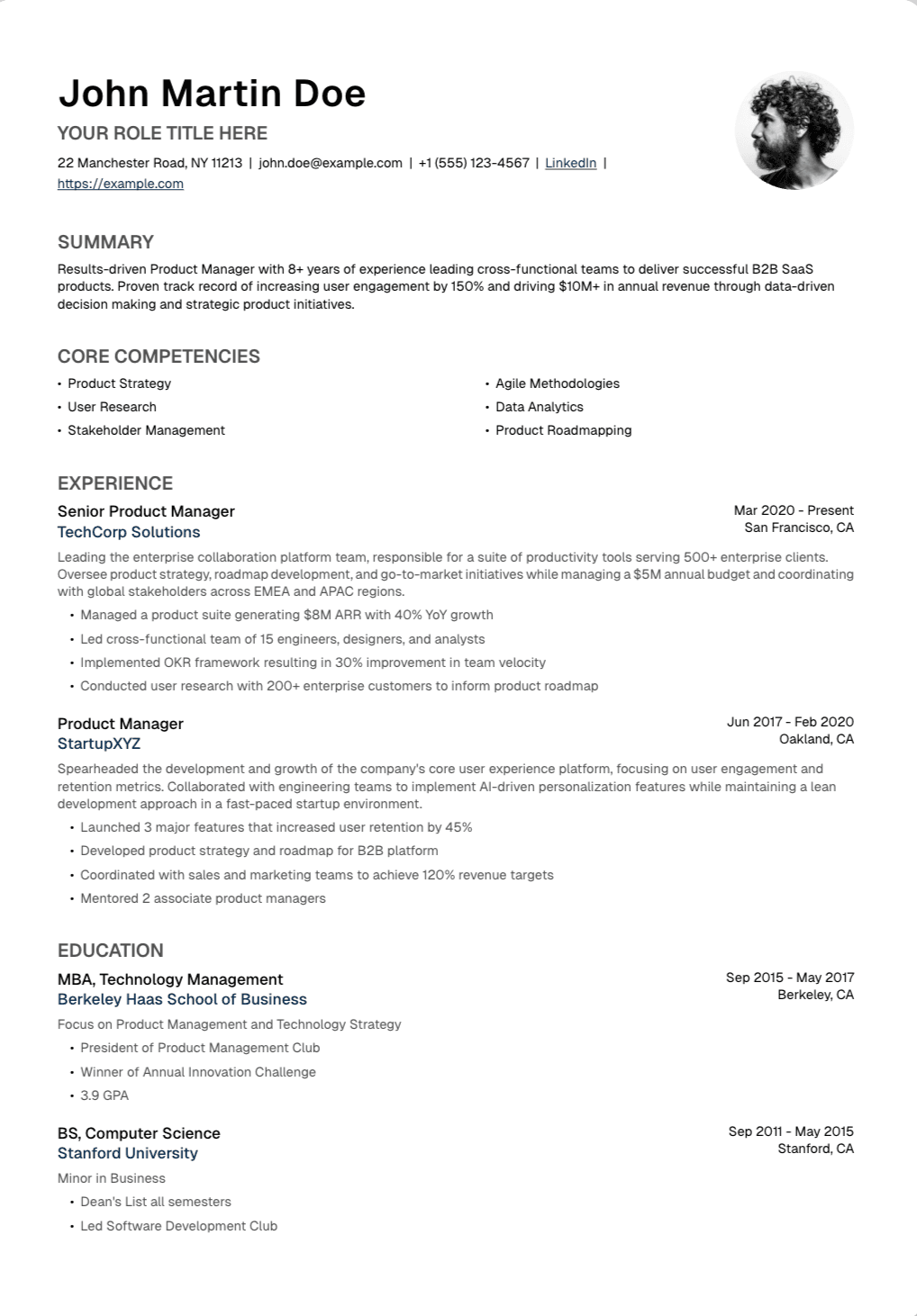 📈 Financial Analyst Resume Template Example