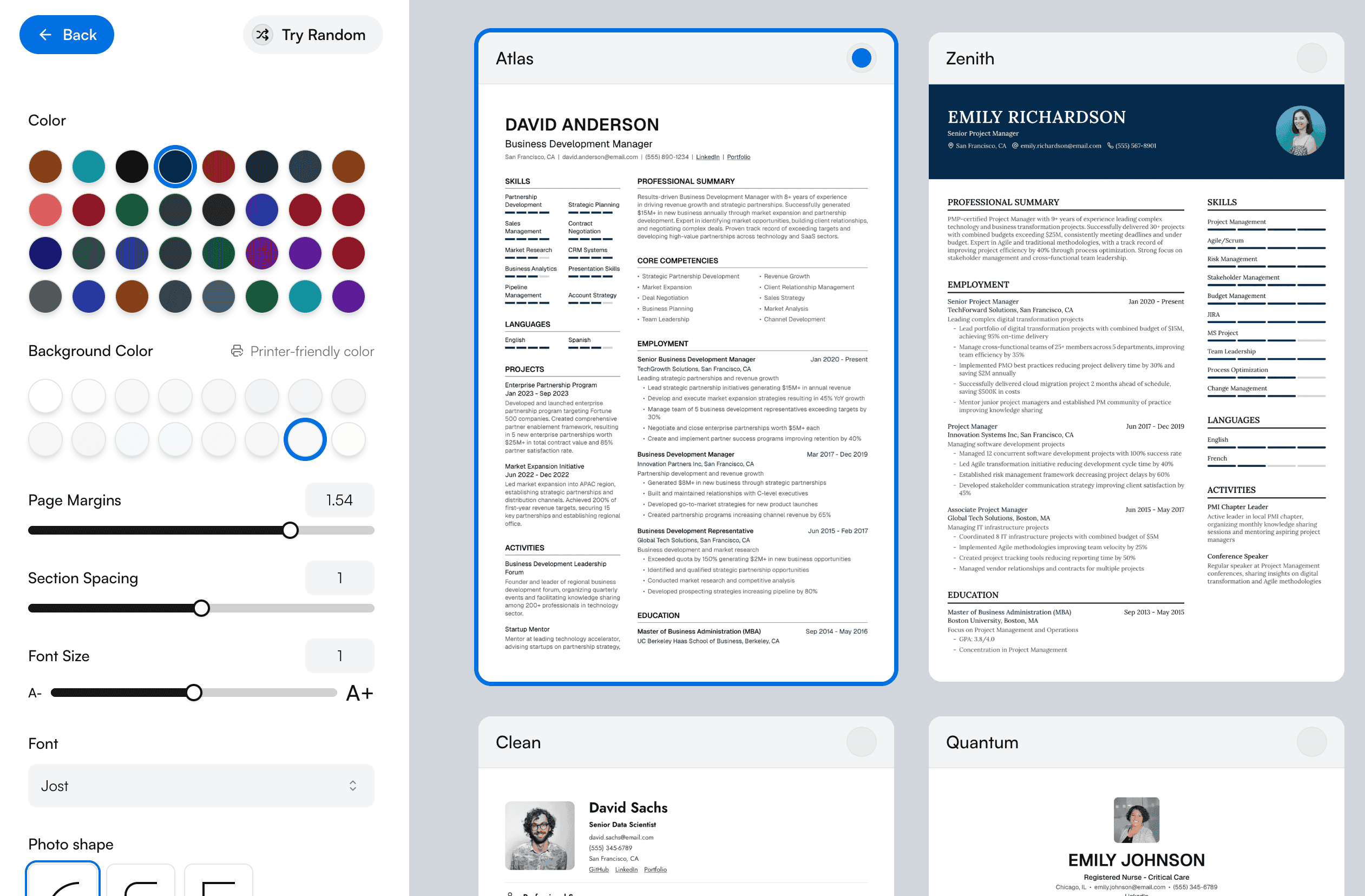 ATS-optimized templates