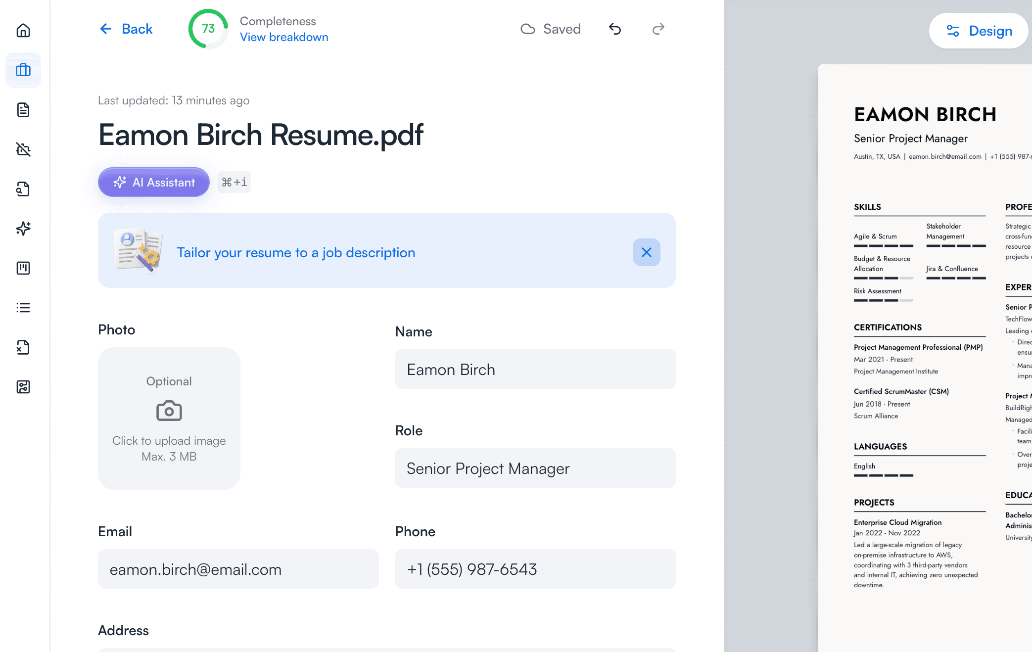 Profile that stands out
