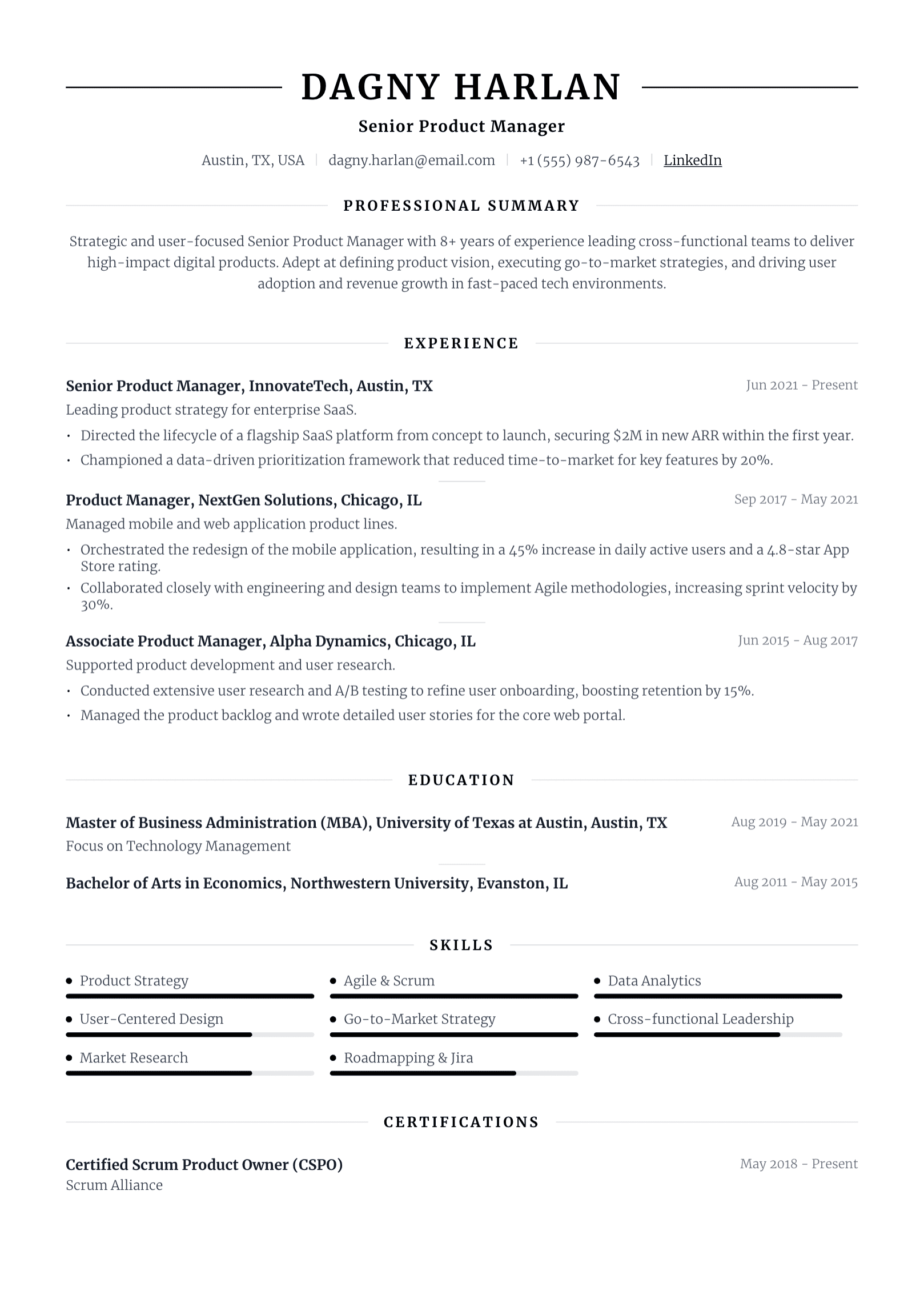 Tableau template example