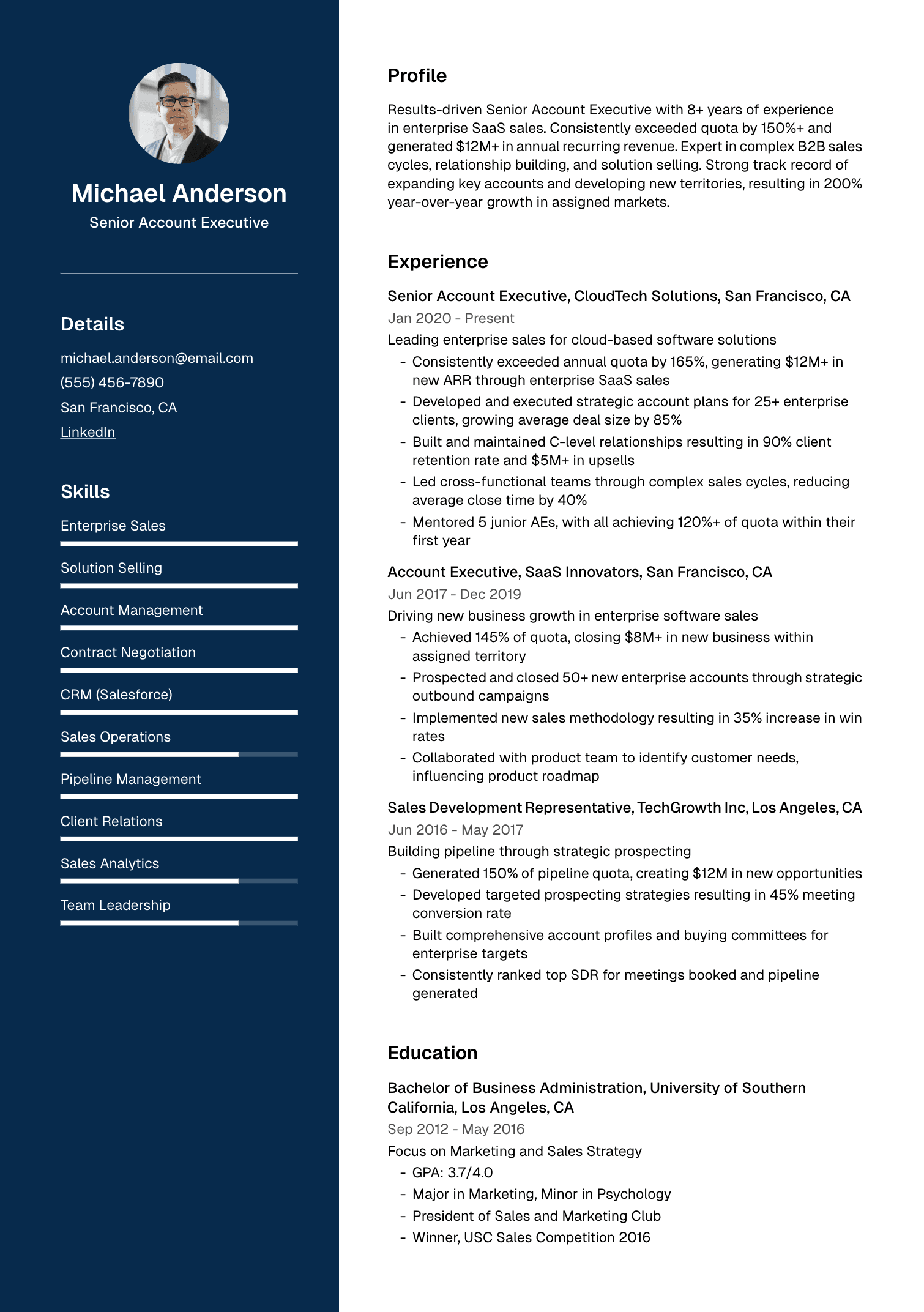 Account Executive resume example