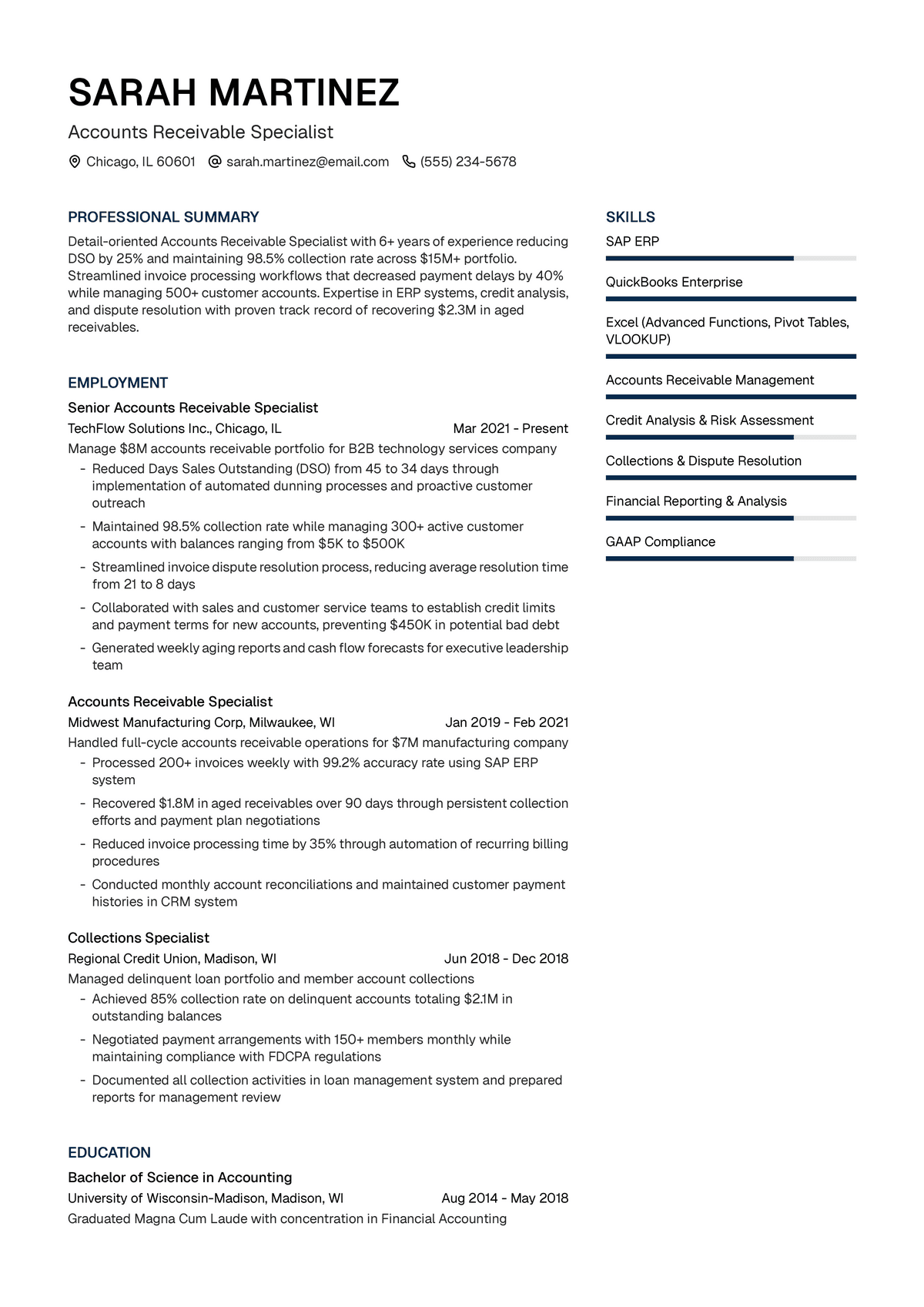 Accounts Receivable Specialist