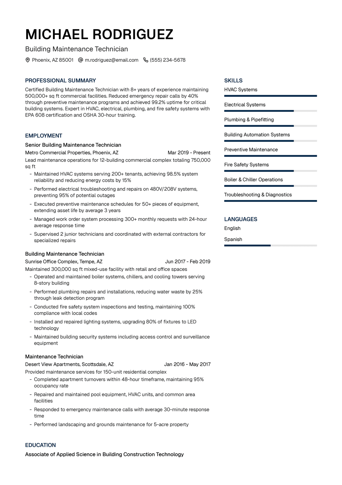 Building Maintenance Technician