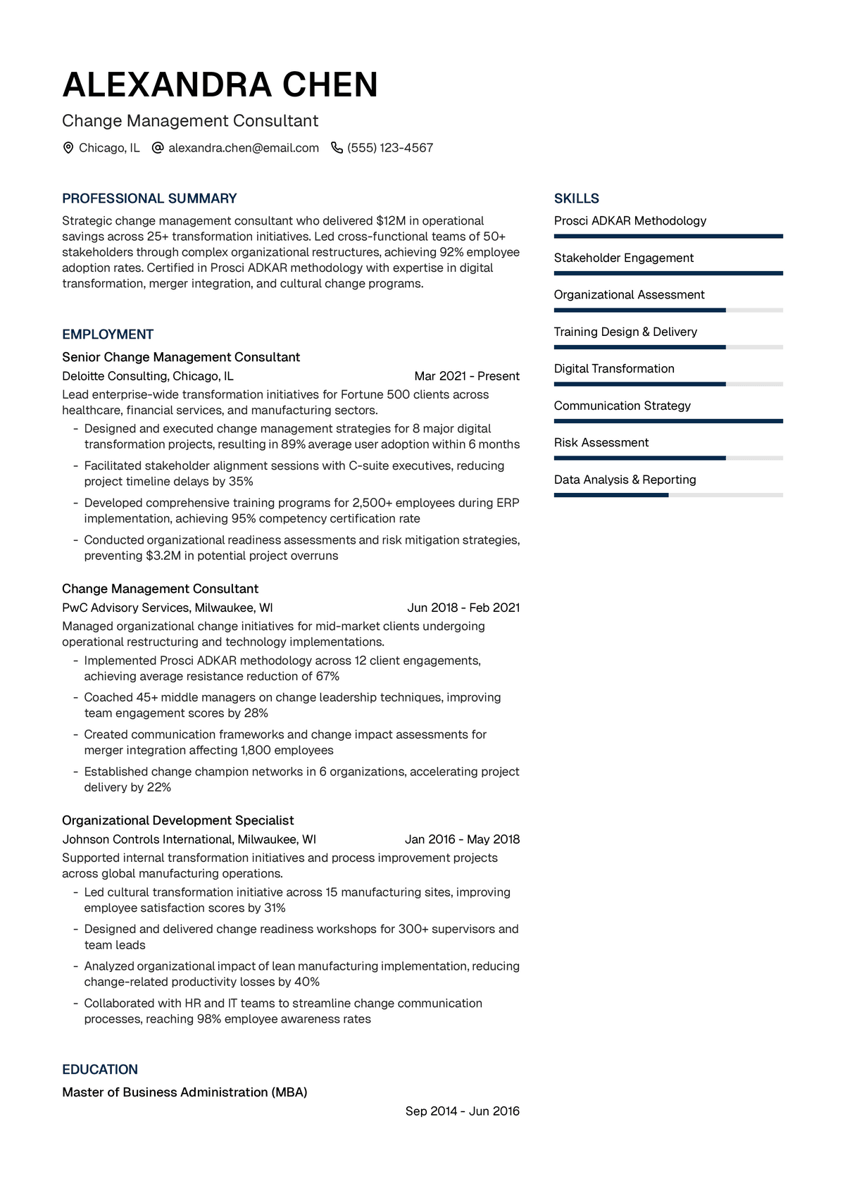 Change Management Consultant