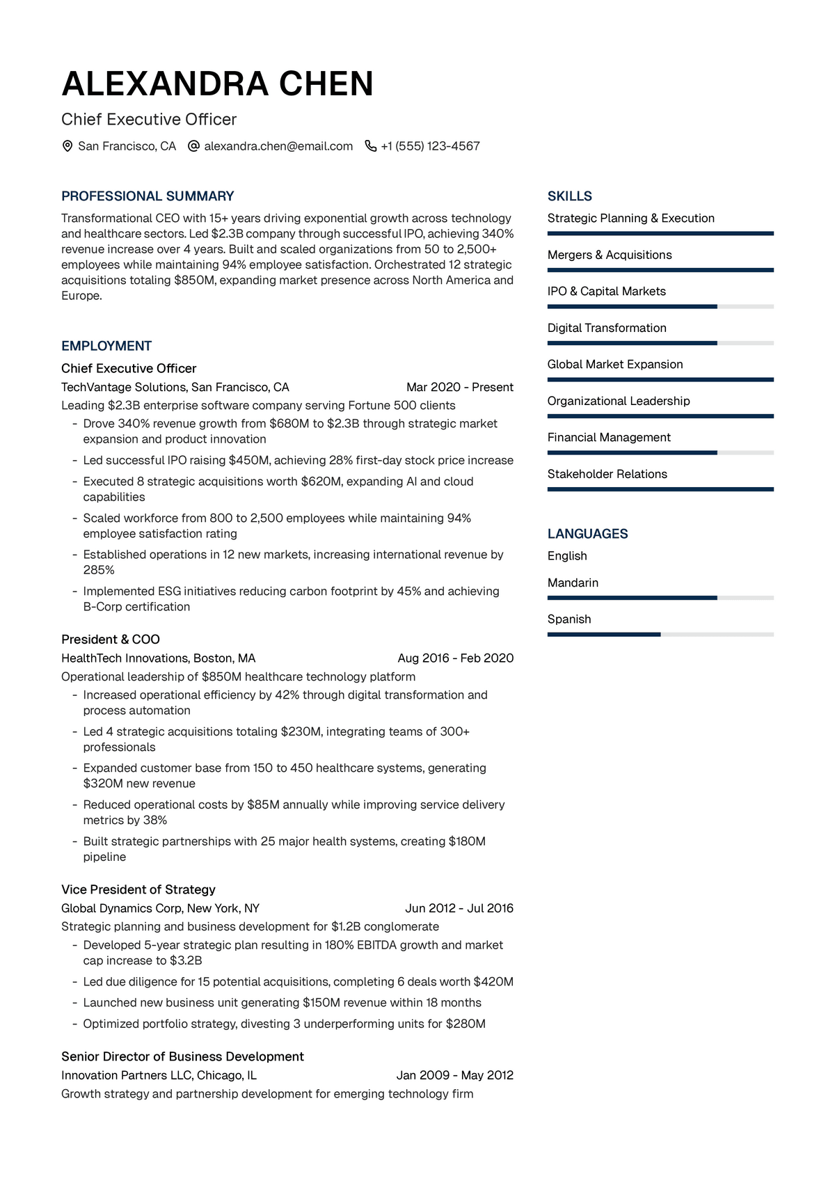 Chief Executive Officer