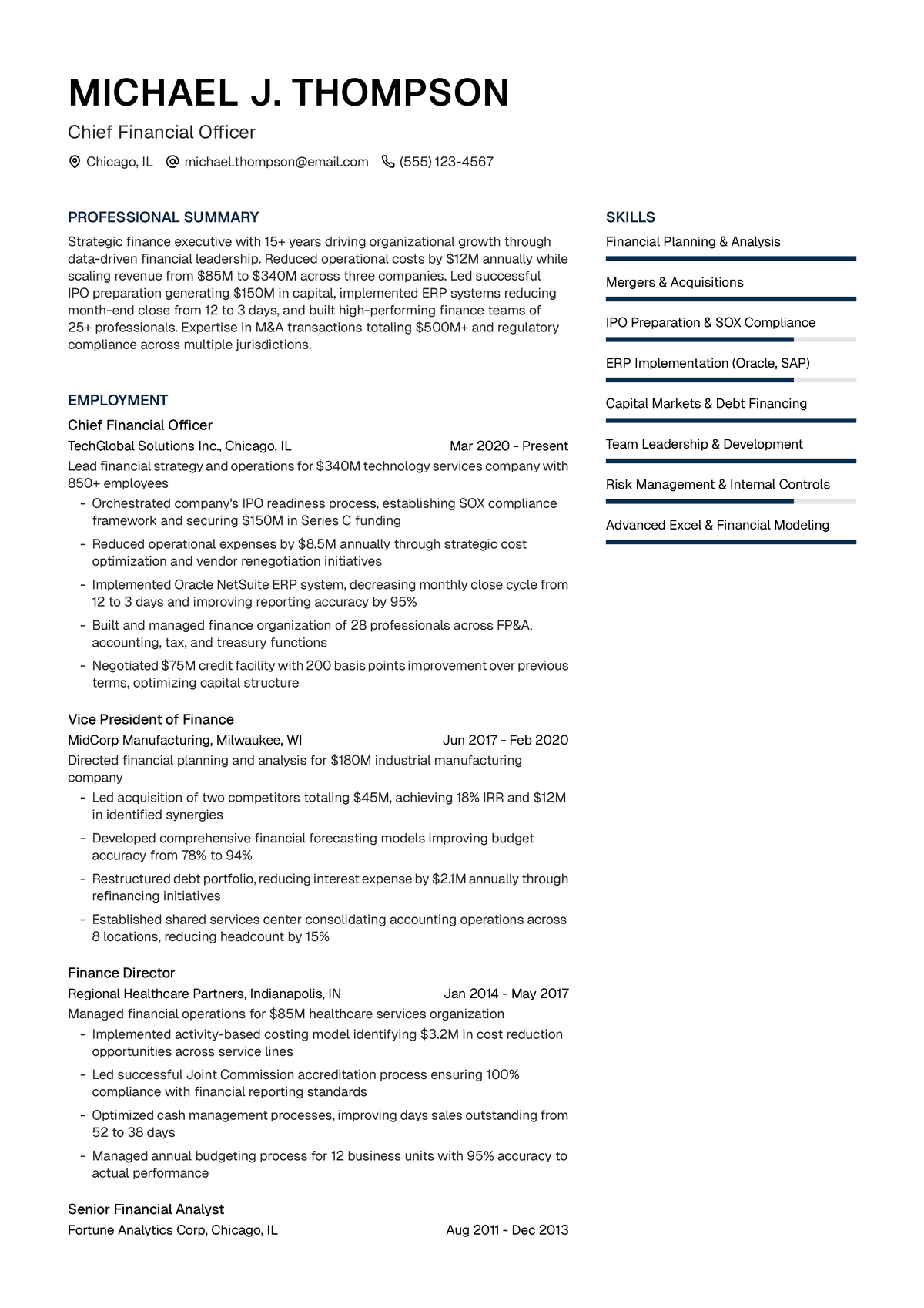 Chief Financial Officer