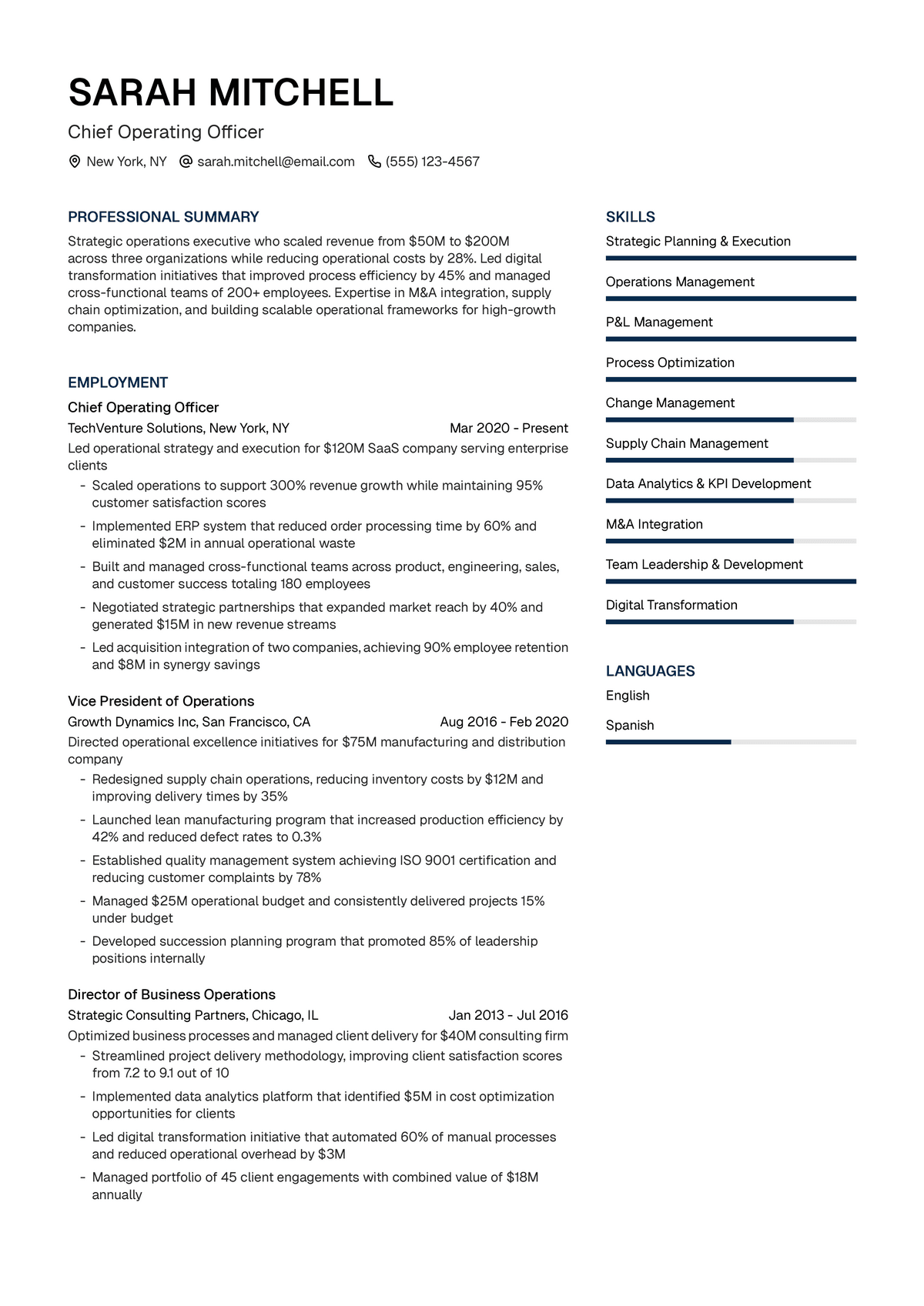 Chief Operating Officer