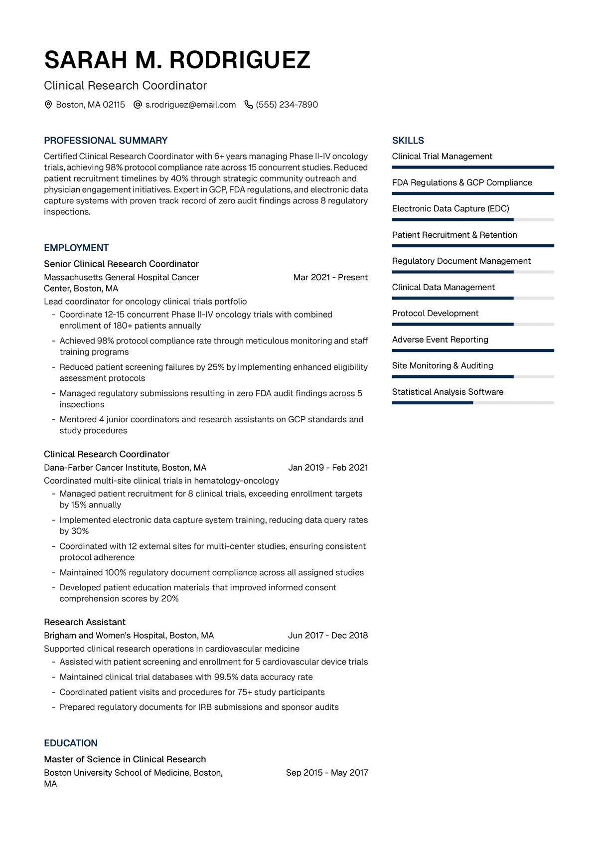 Clinical Research Coordinator