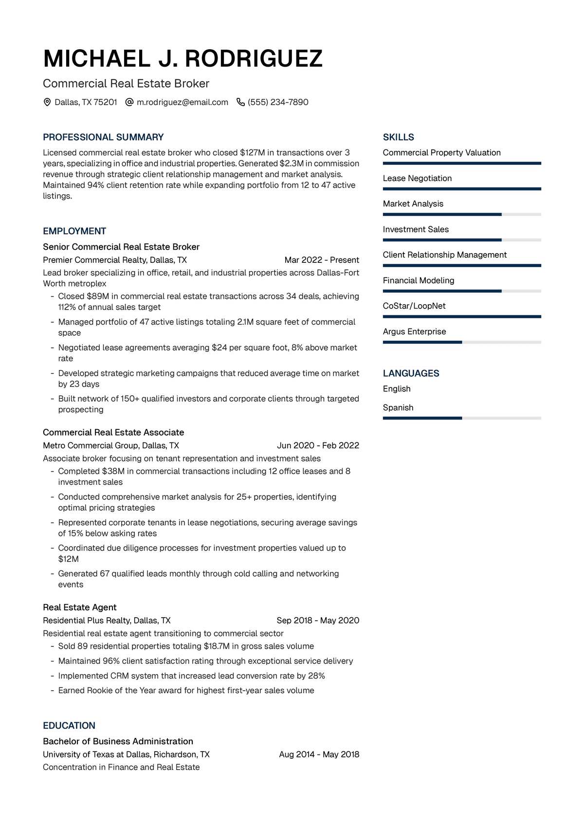 Commercial Real Estate Broker