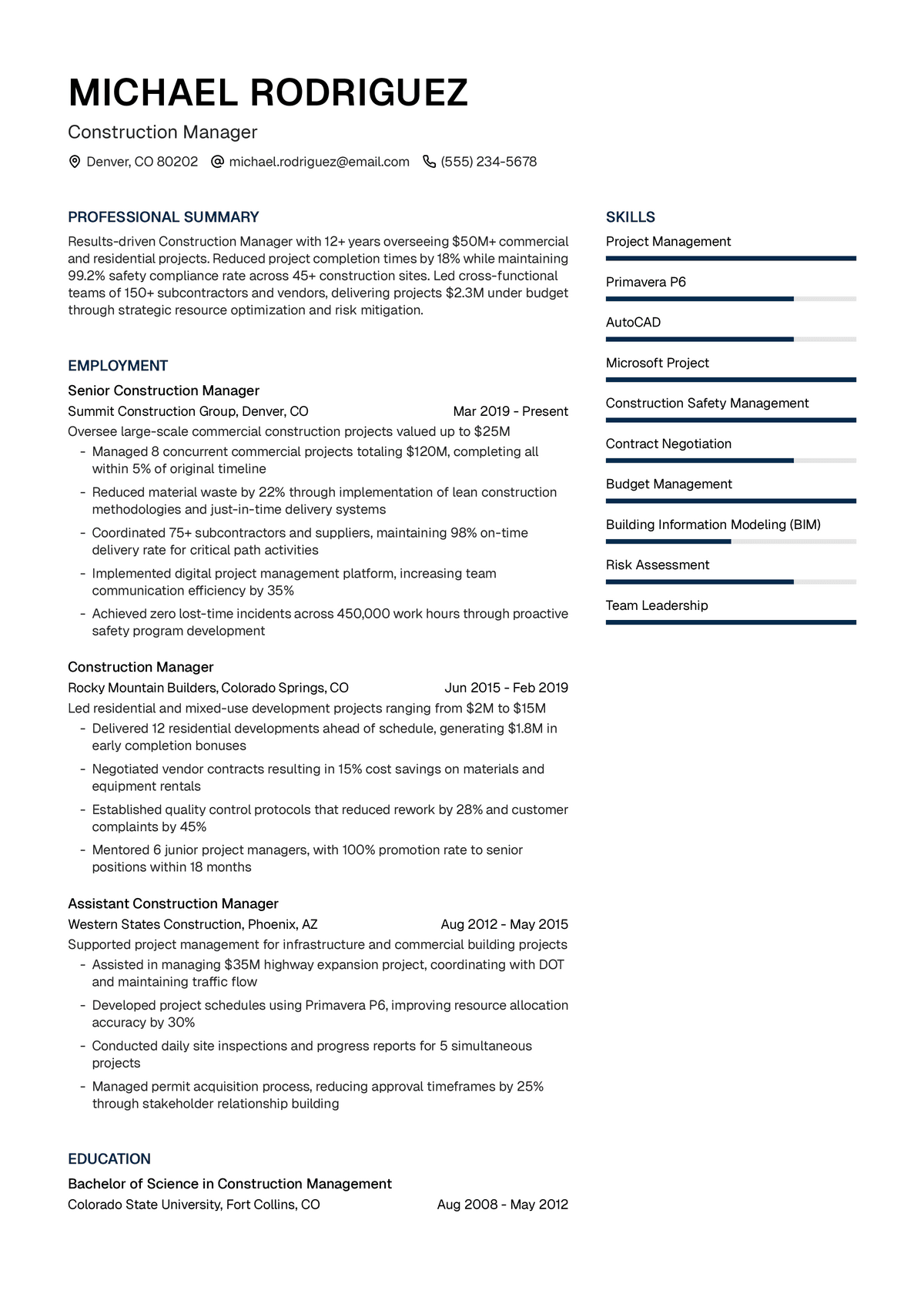 Construction Manager