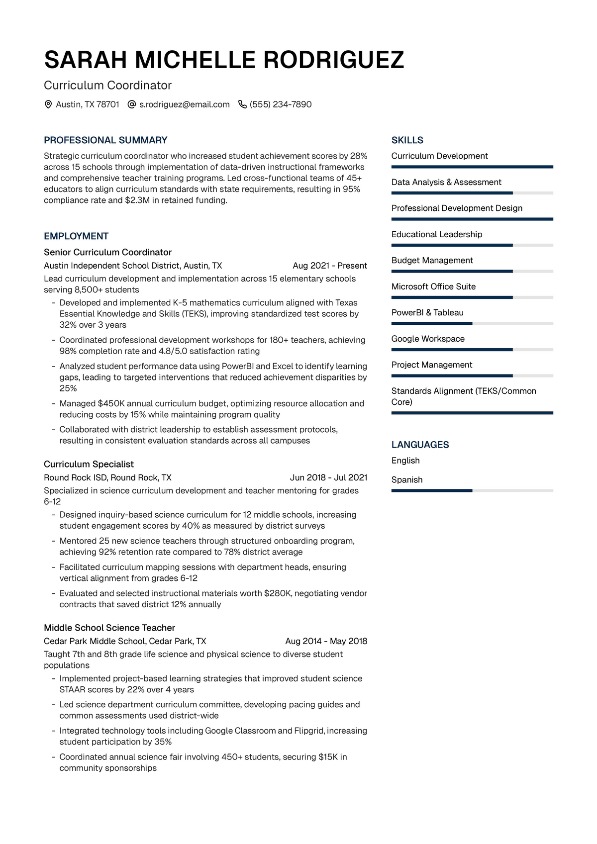 Curriculum Coordinator