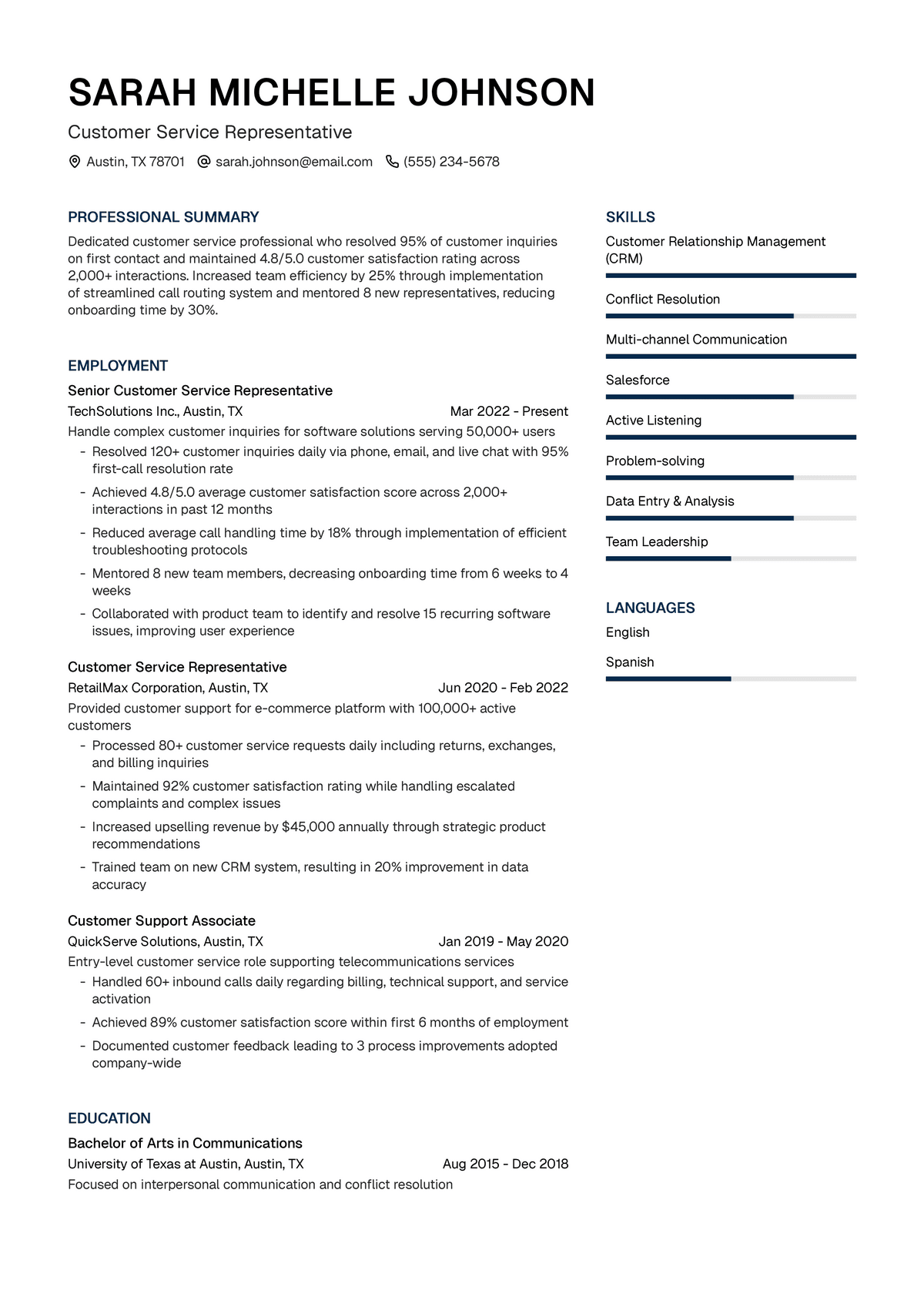 Customer Service Representative