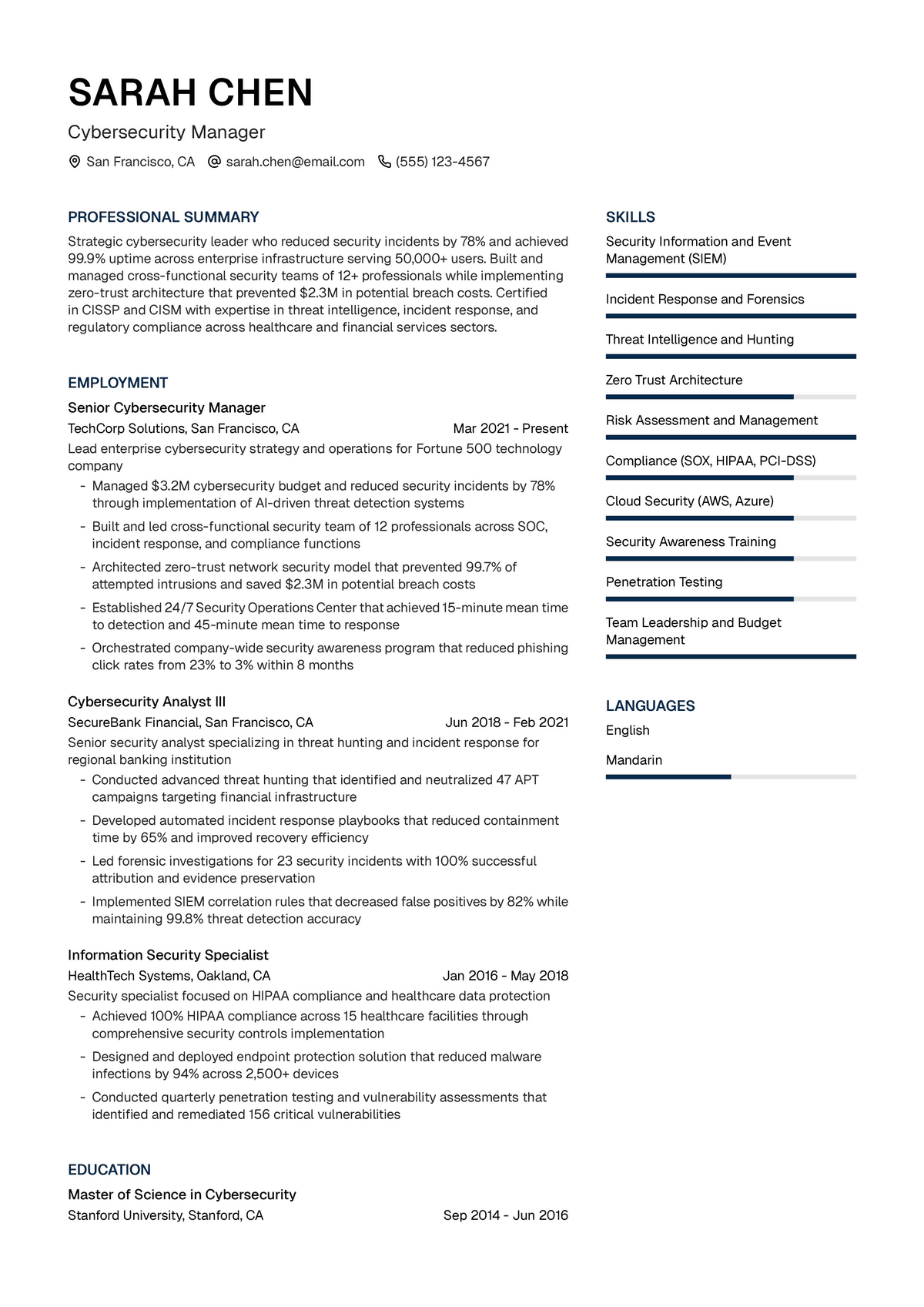 Cybersecurity Manager