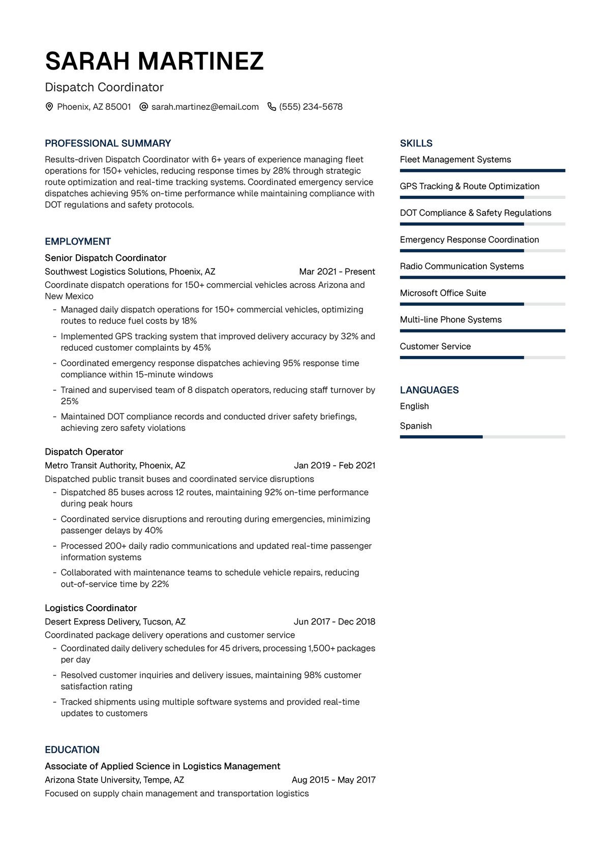 Dispatch Coordinator