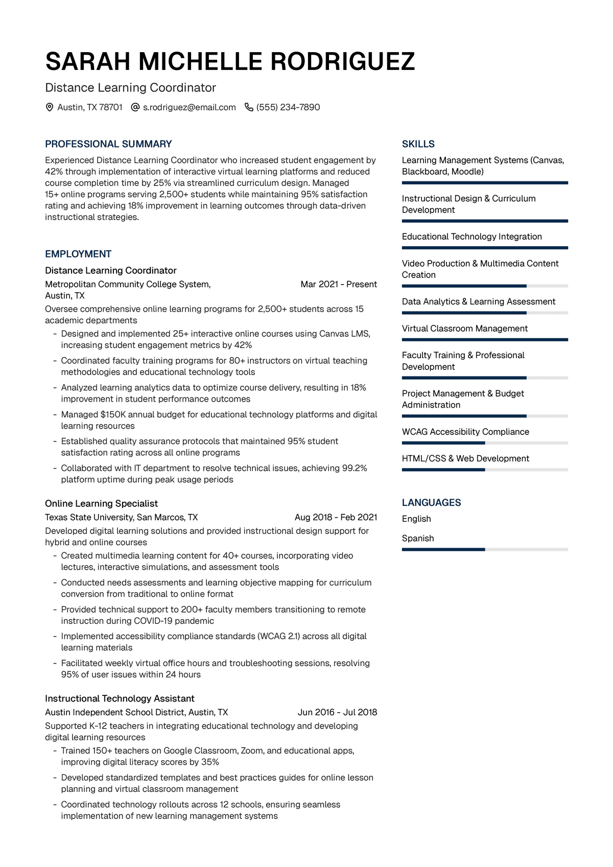 Distance Learning Coordinator