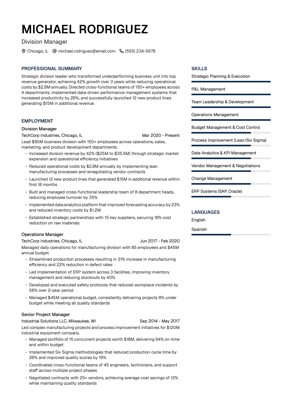 Division Manager