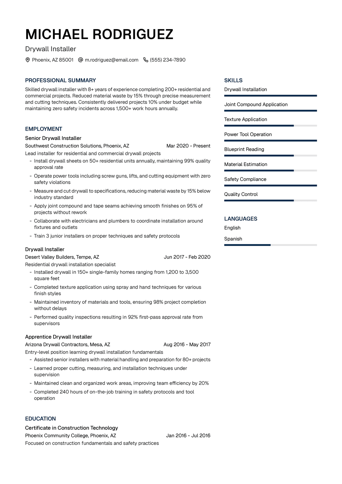 Drywall Installer