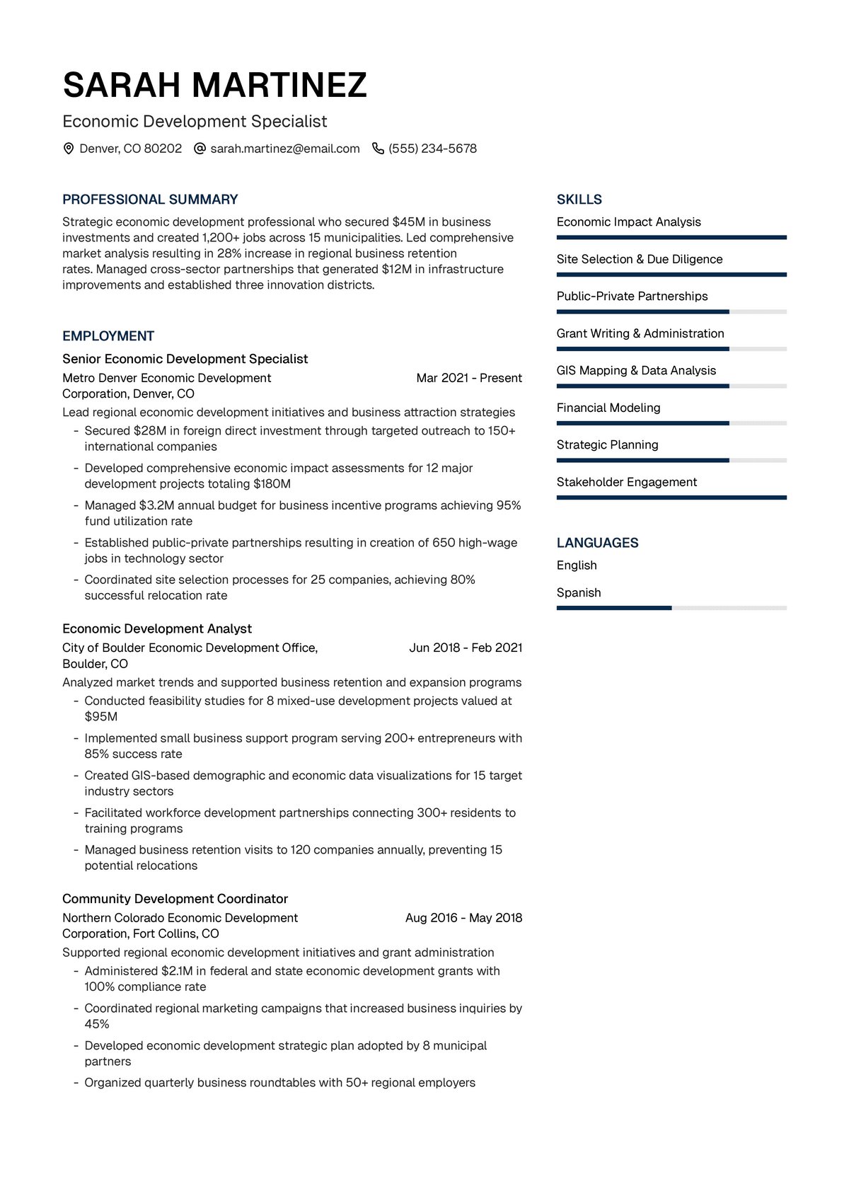 Economic Development Specialist