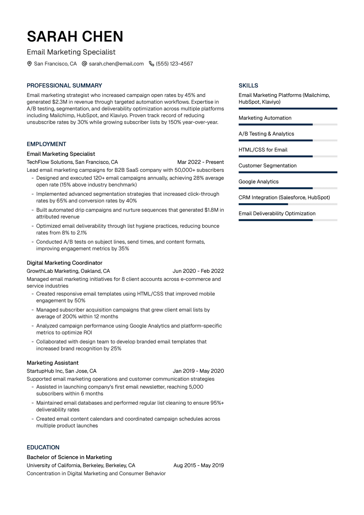 Email Marketing Specialist