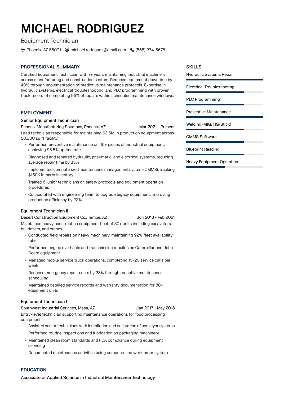 Equipment Technician