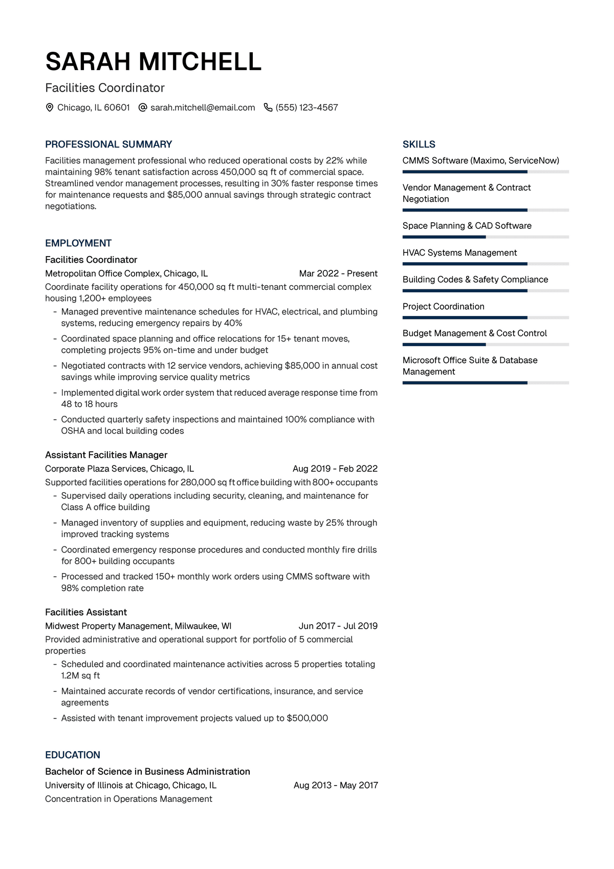 Facilities Coordinator