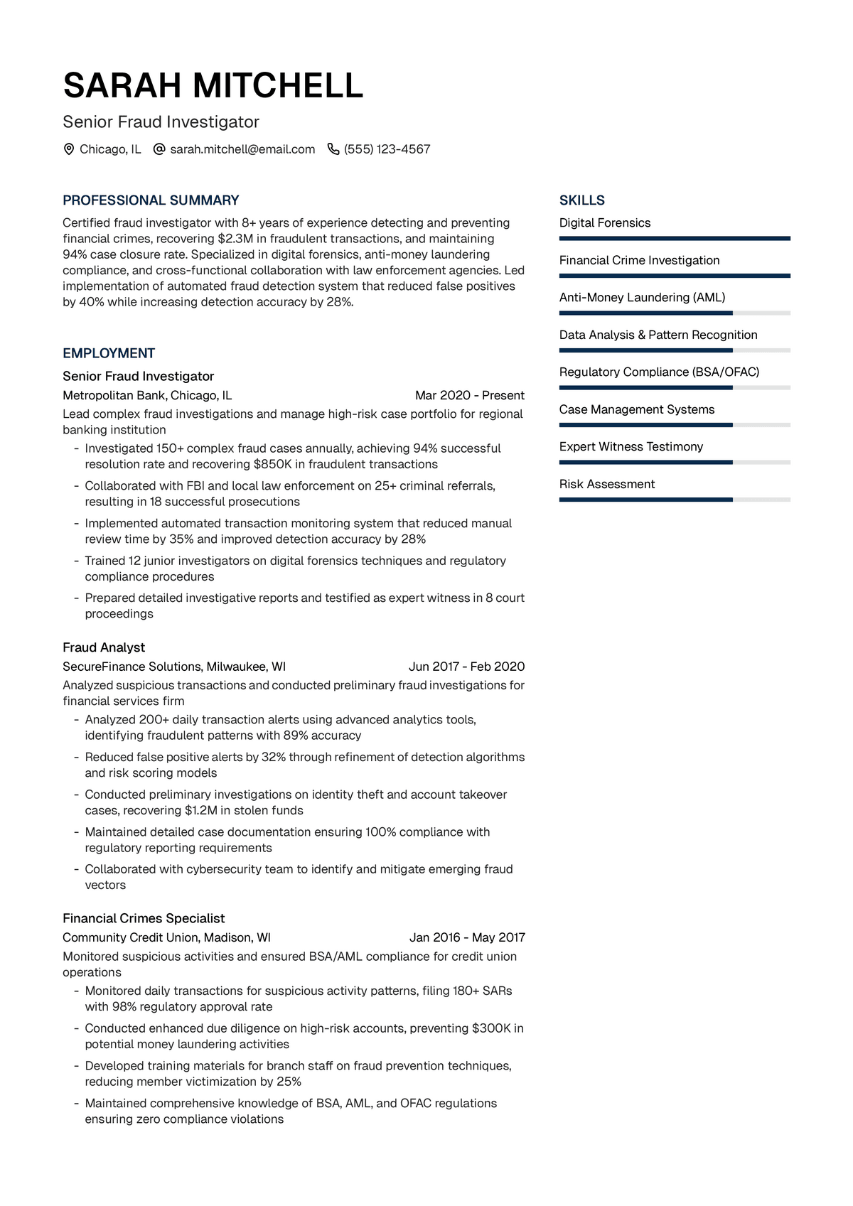 Fraud Investigator