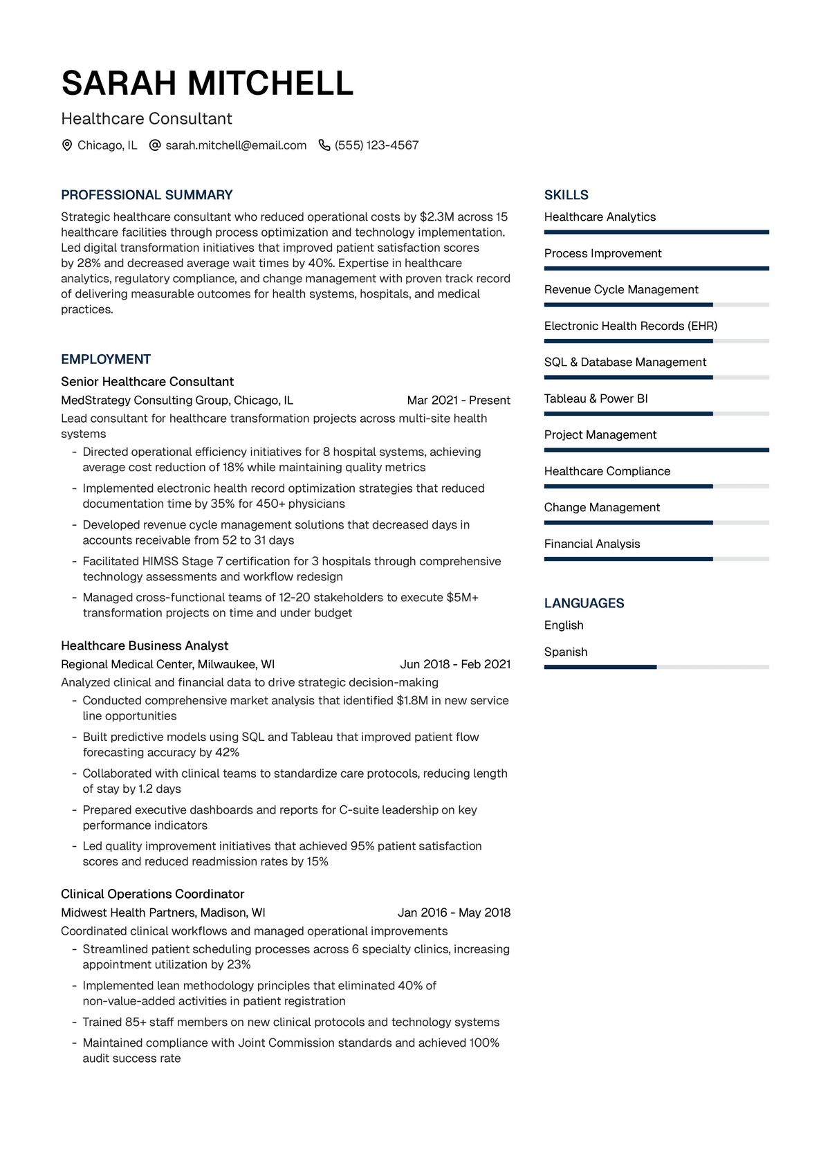 Healthcare Consultant