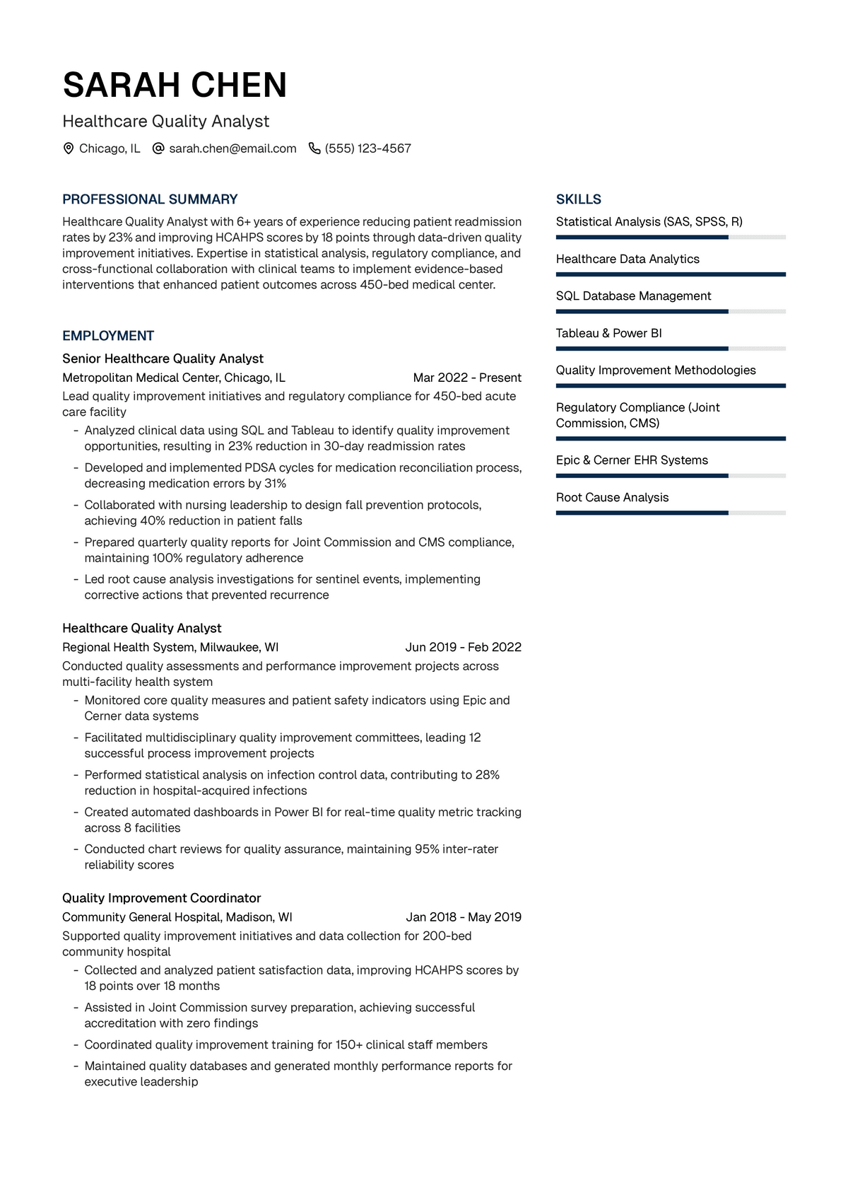 Healthcare Quality Analyst