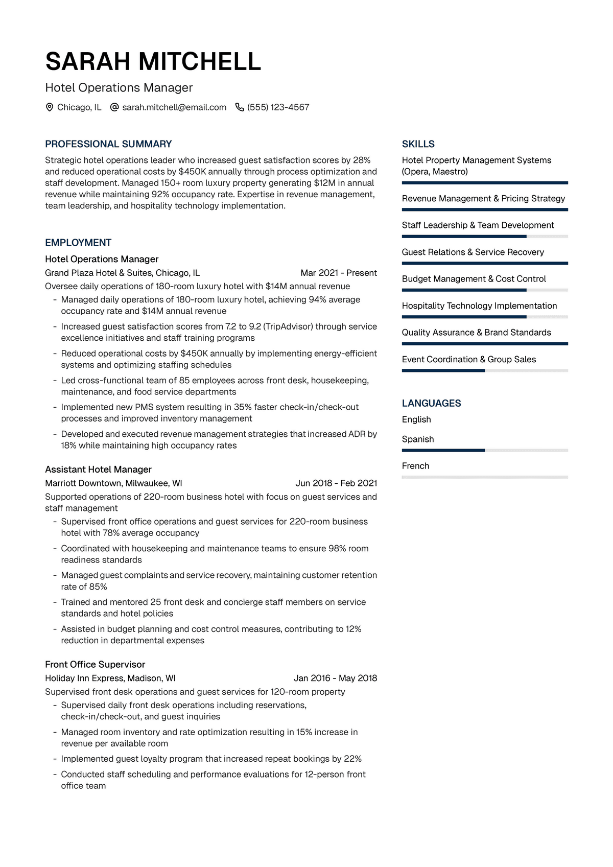 Hotel Operations Manager