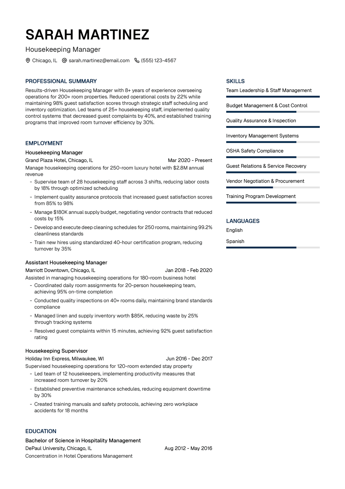 Housekeeping Manager