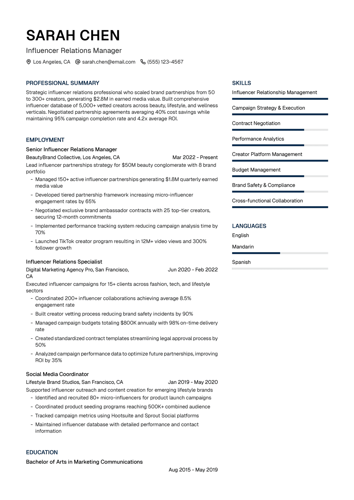 Influencer Relations Manager