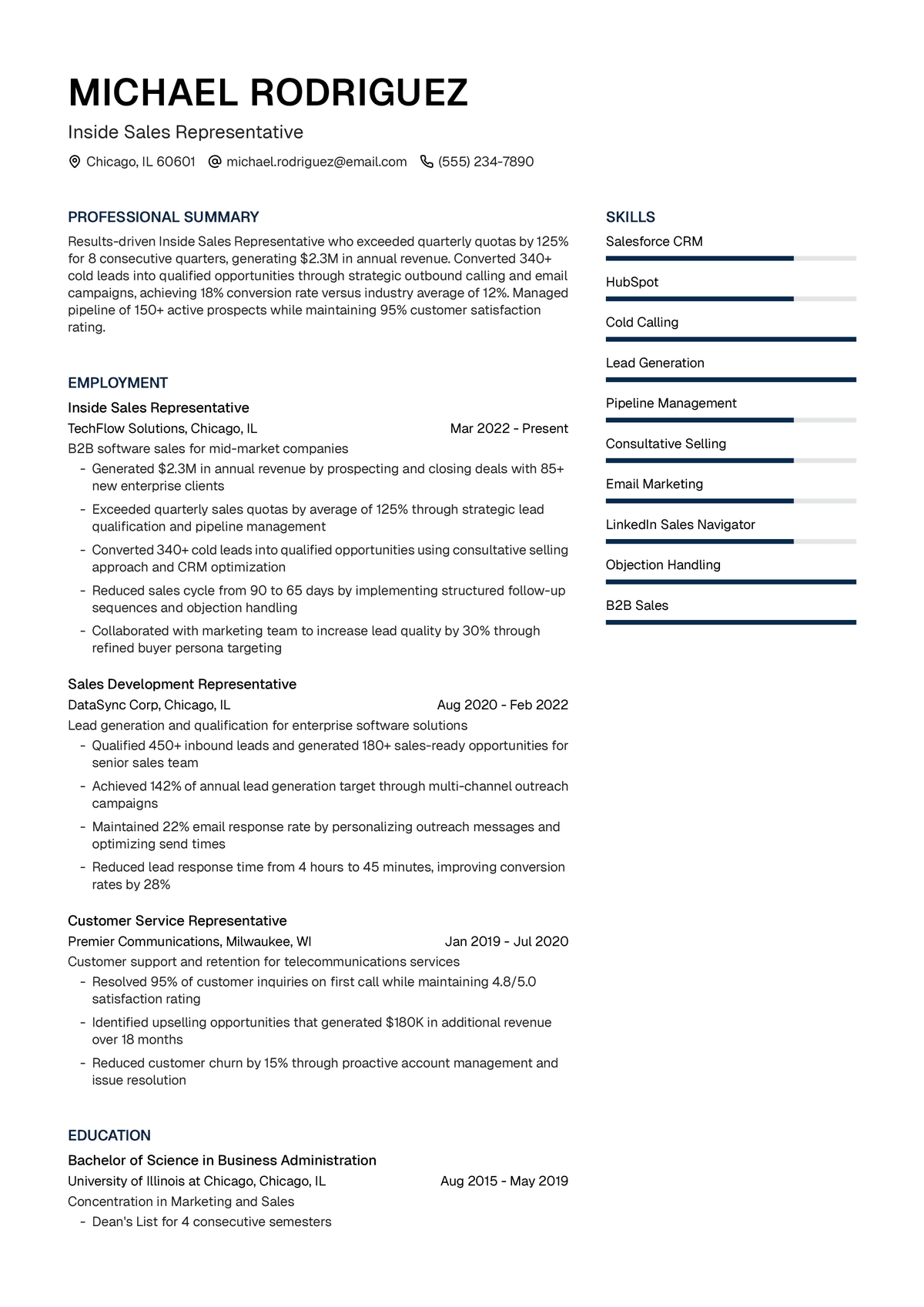 Inside Sales Representative