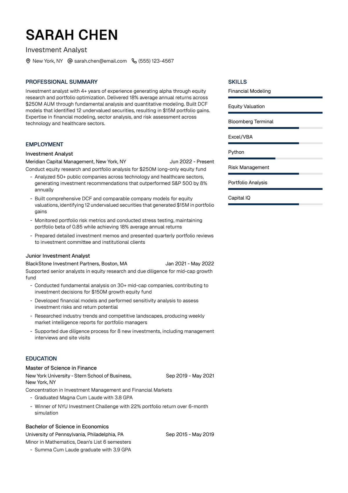 Investment Analyst