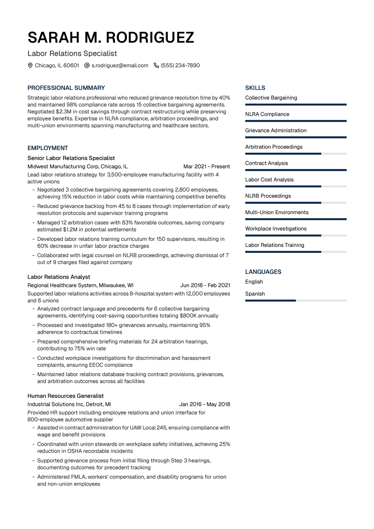 Labor Relations Specialist