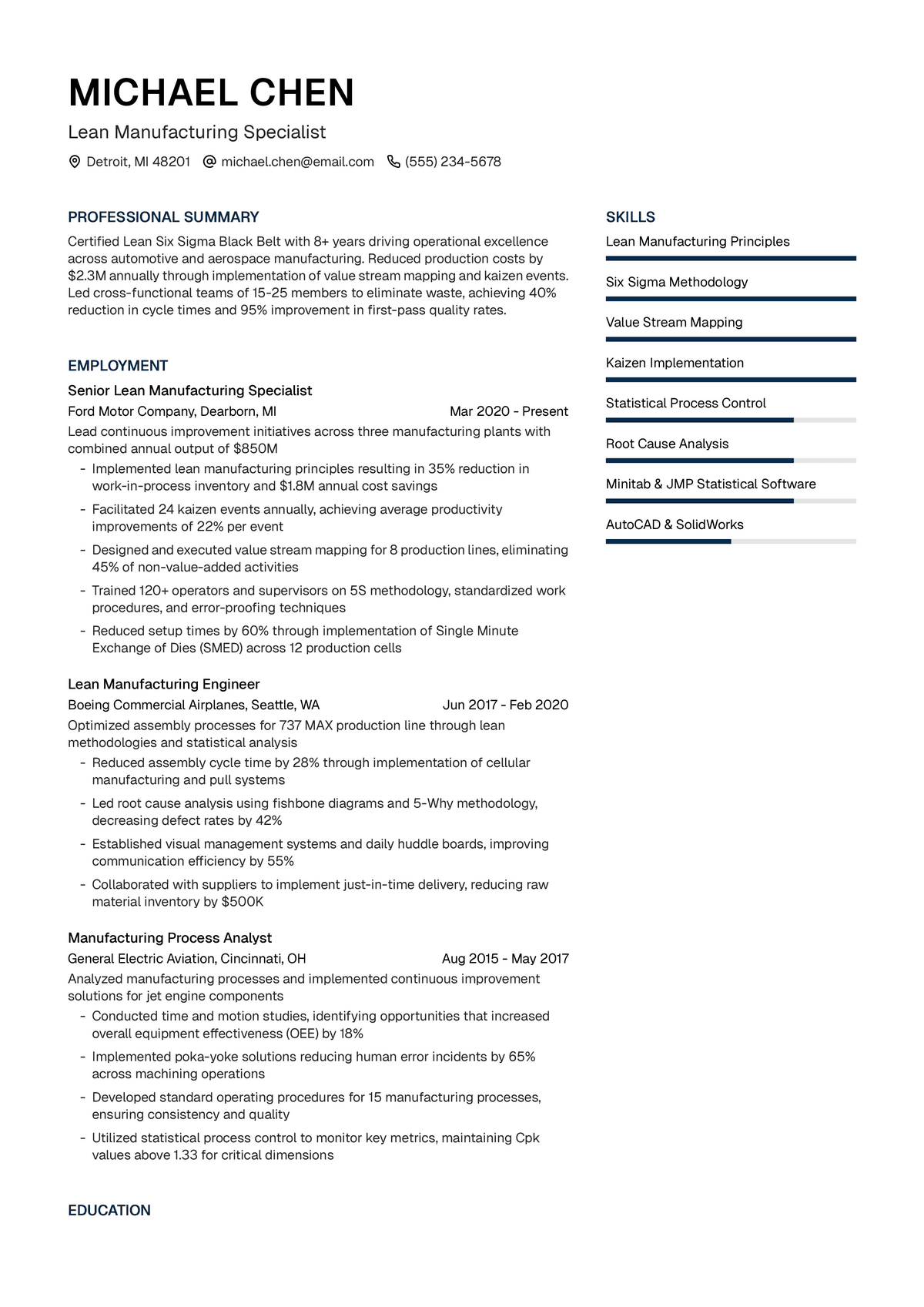 Lean Manufacturing Specialist