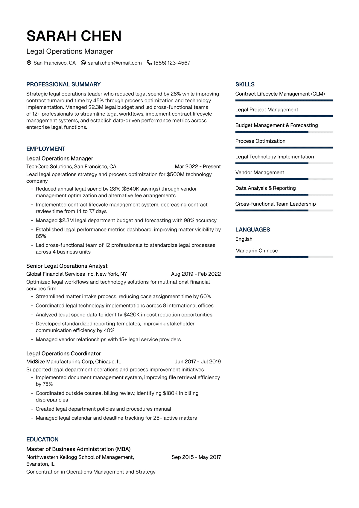 Legal Operations Manager