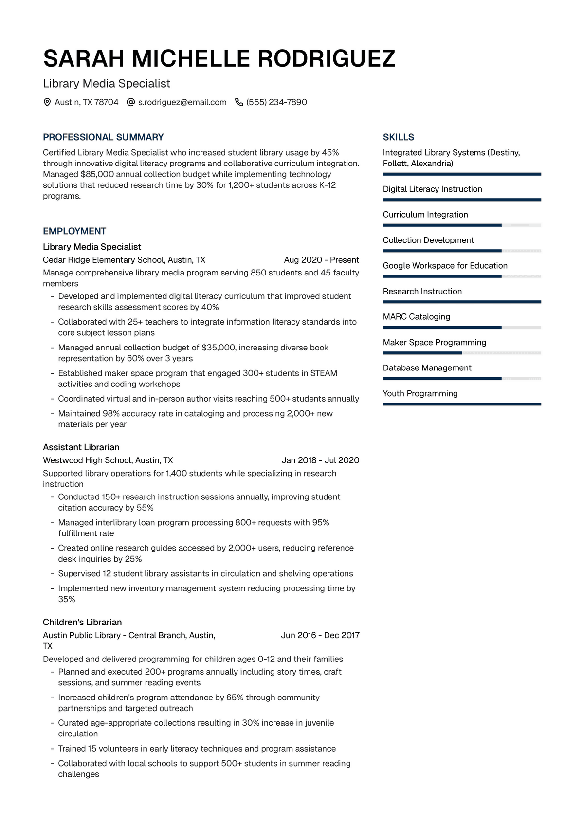 Library Media Specialist