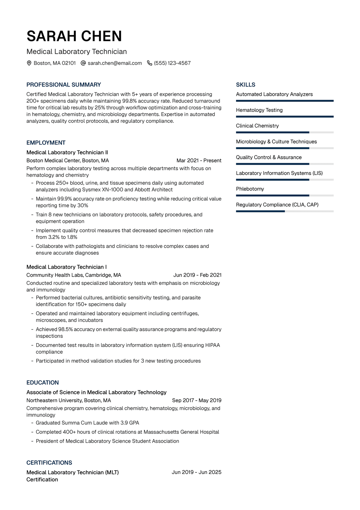 Medical Laboratory Technician