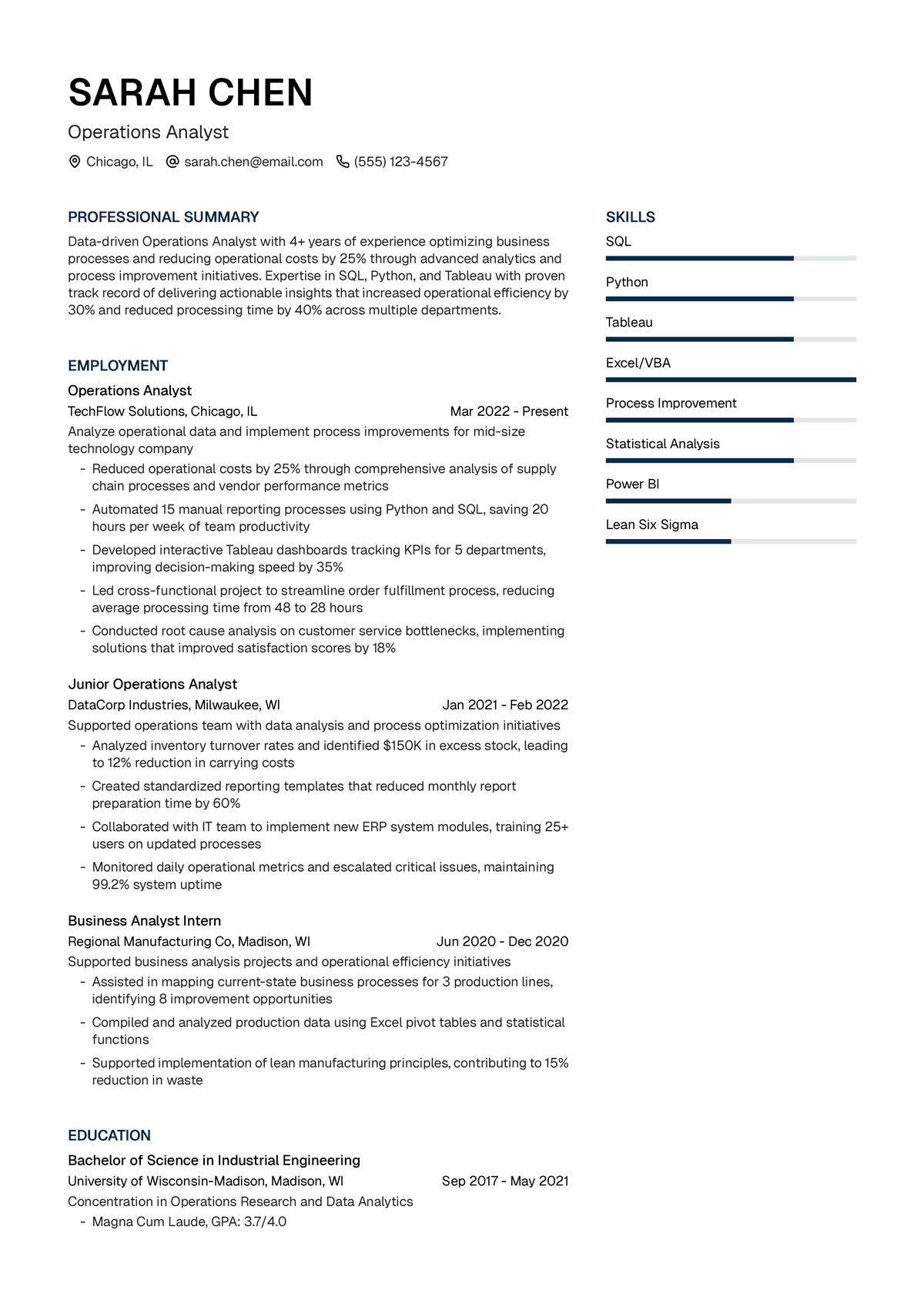 Operations Analyst