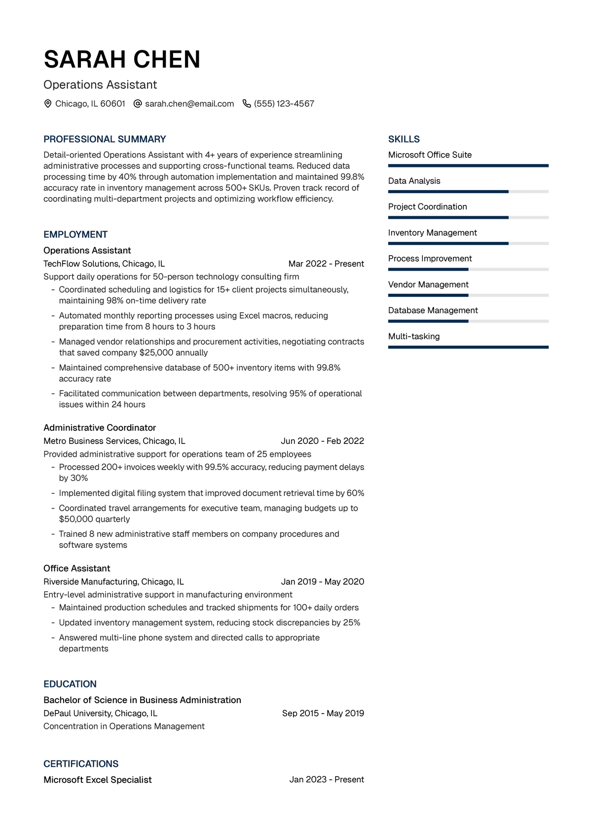 Operations Assistant