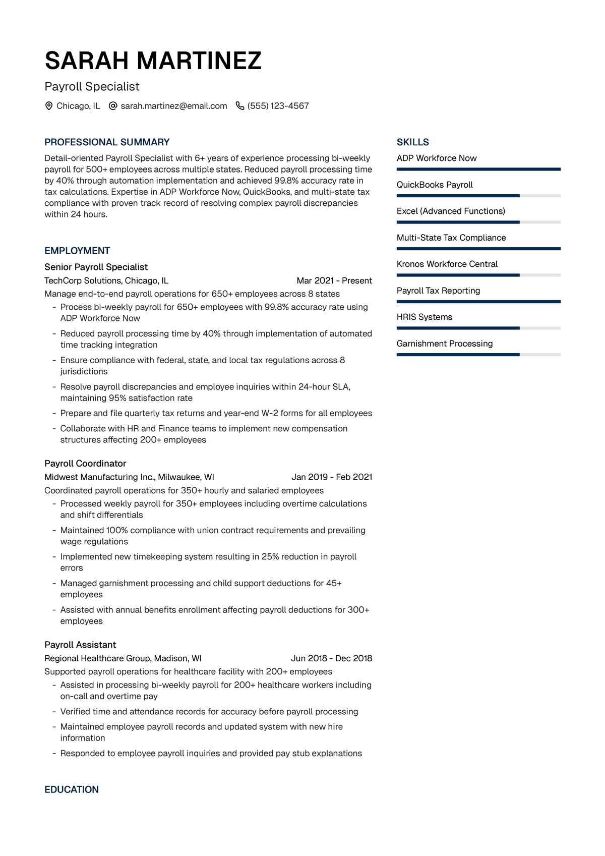 Payroll Specialist