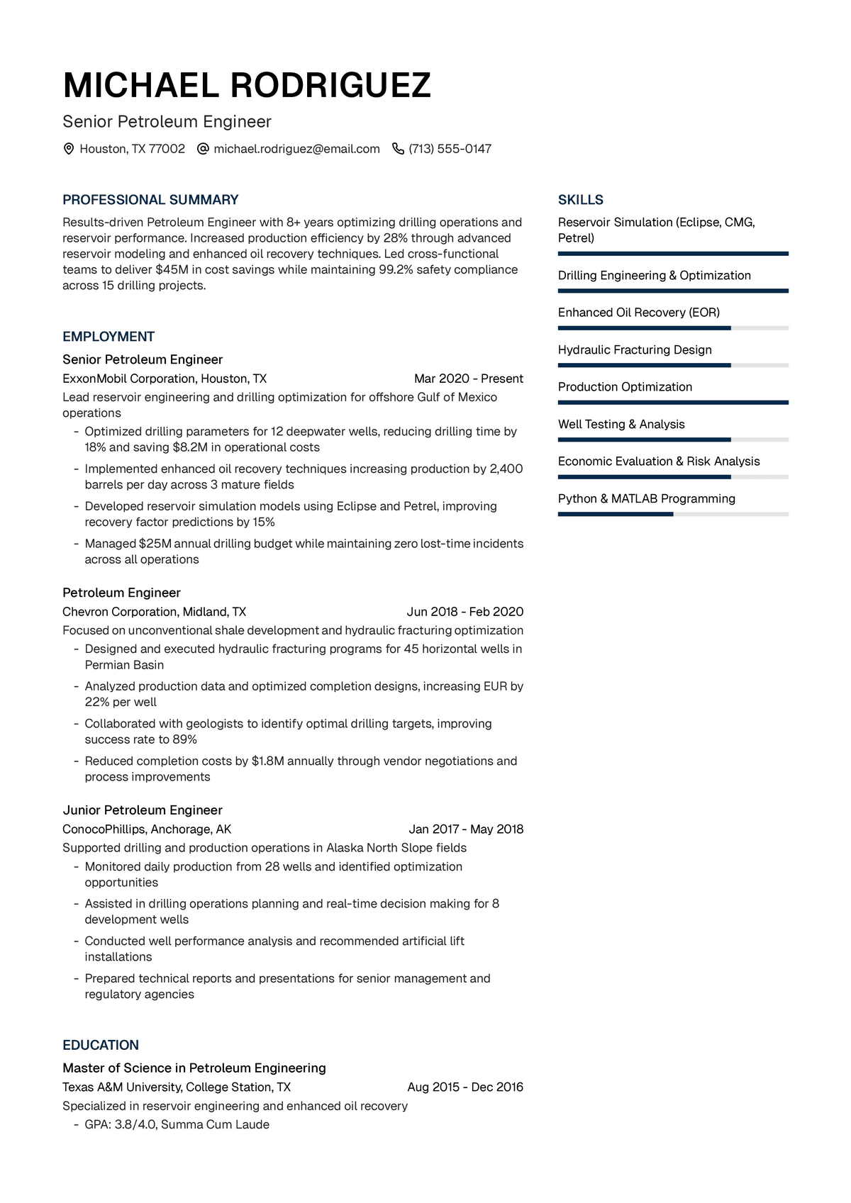Petroleum Engineer