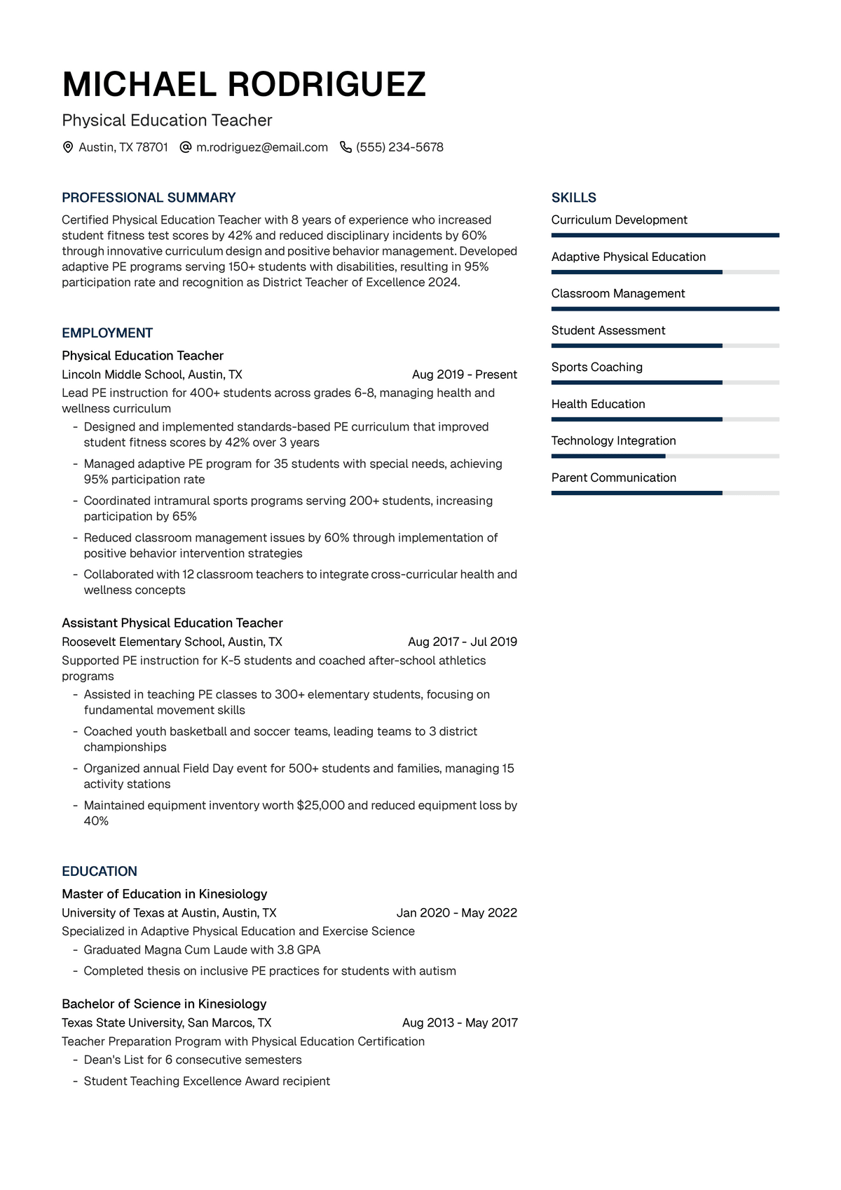 Physical Education Teacher