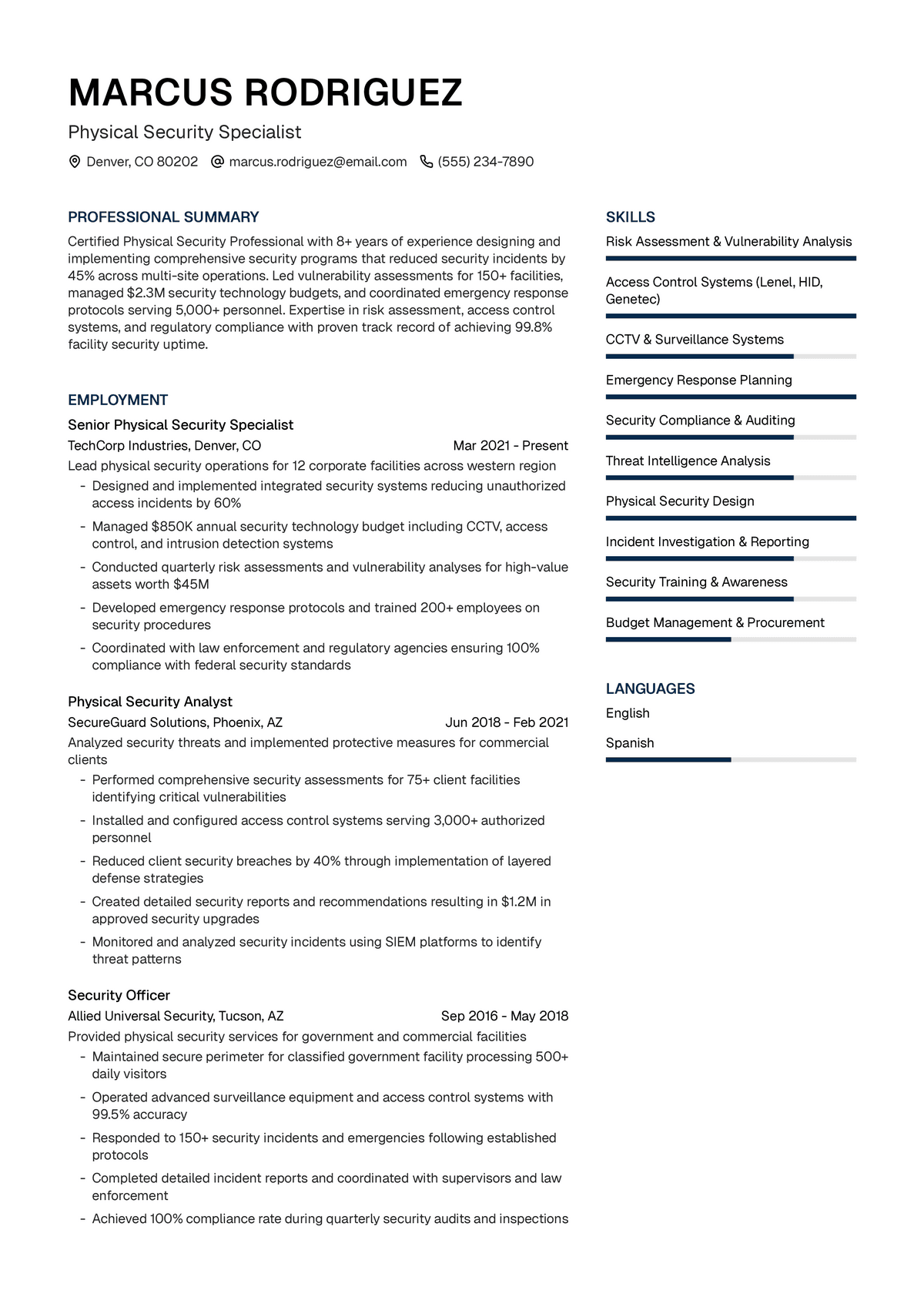 Physical Security Specialist