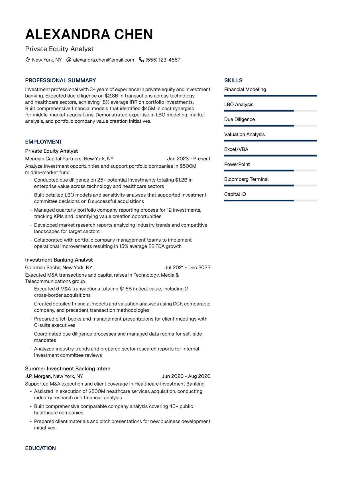 Private Equity Analyst