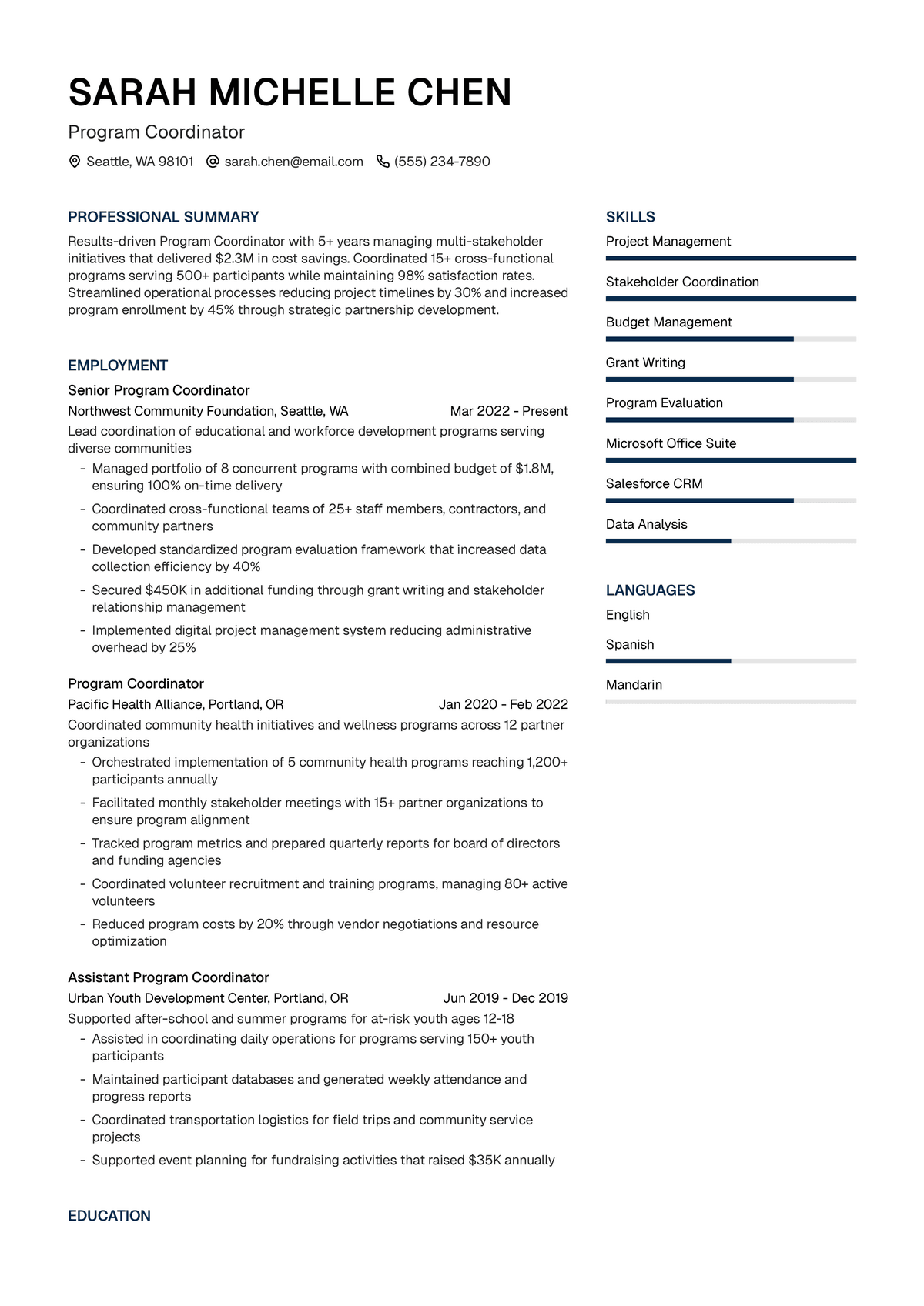 Program Coordinator